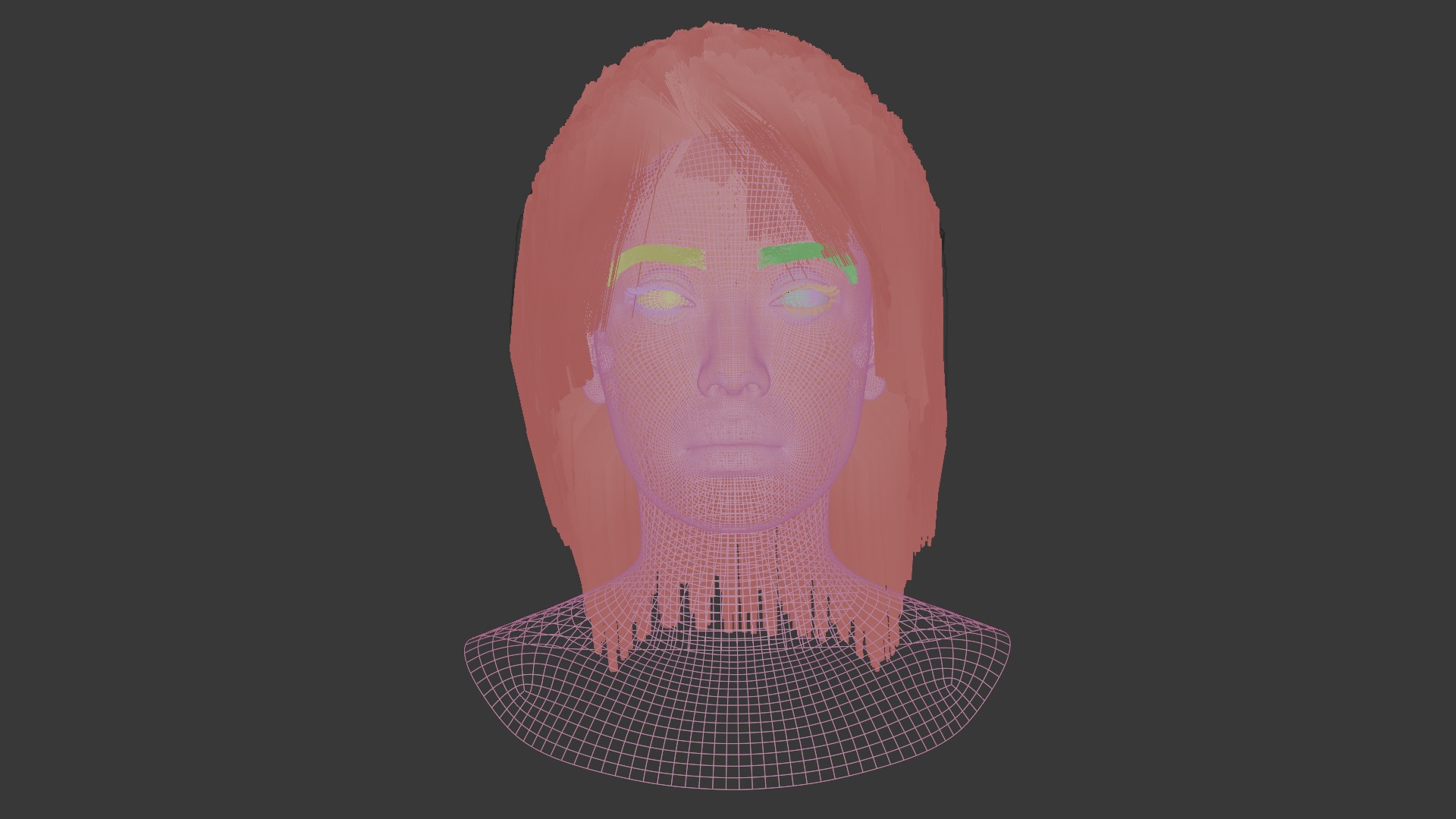 Female Head 3D model_20