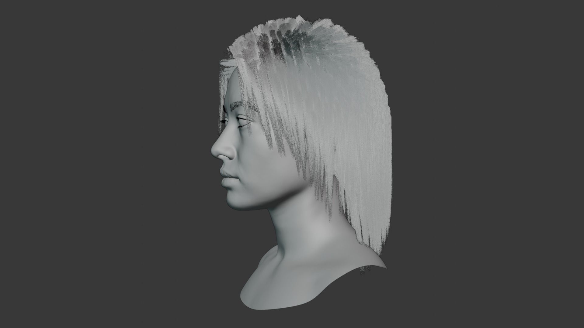 Female Head 3D model_16