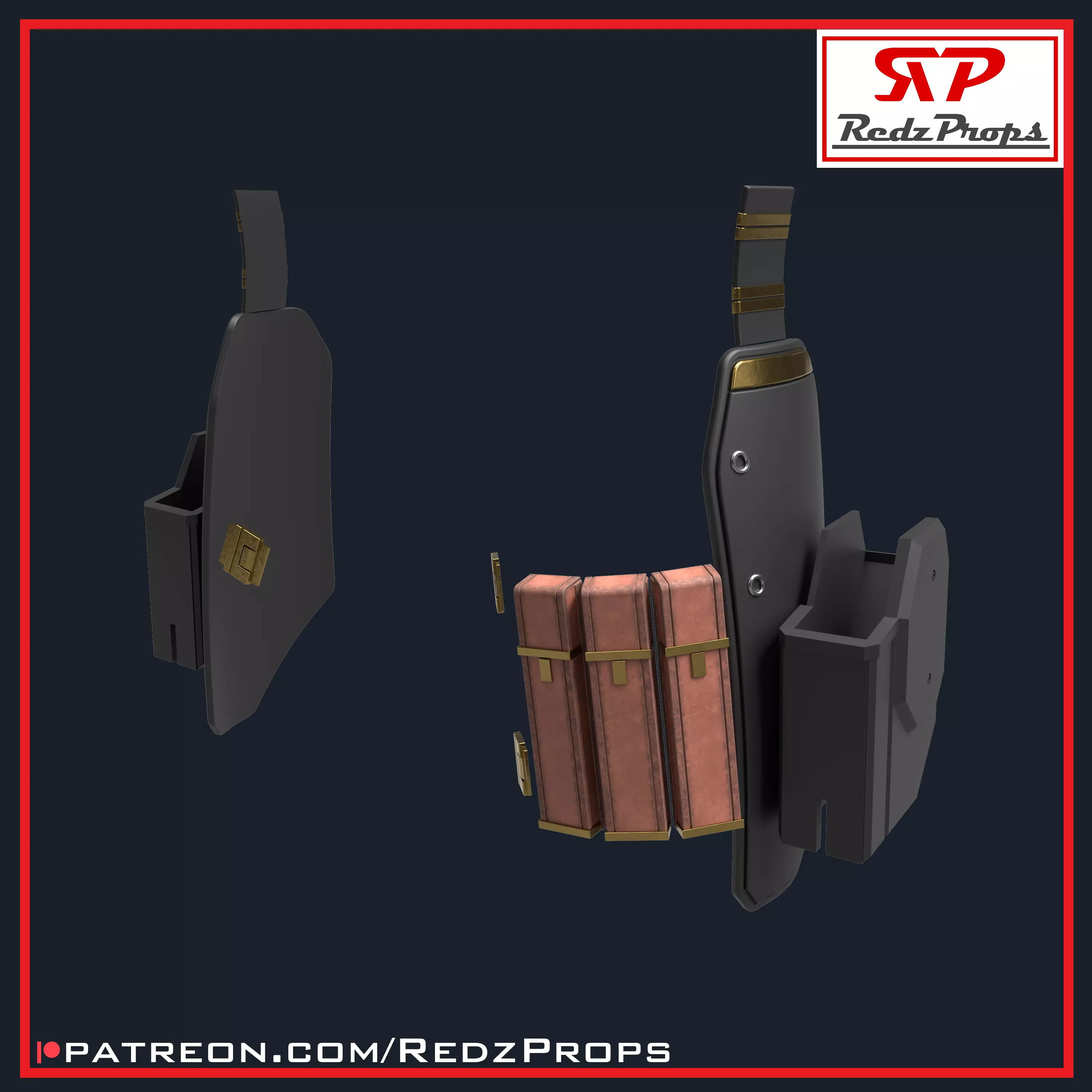 Deadpool 3 Holster Cosplay Prop 3D print model