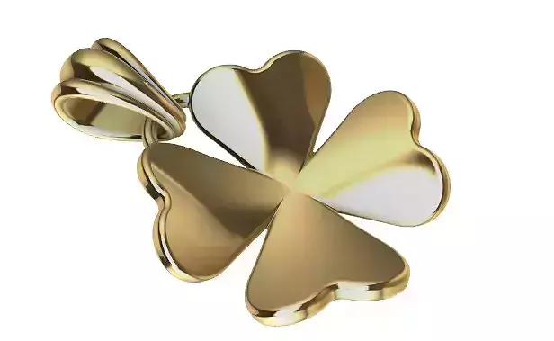 Lucky 4 Leaf Clover Charm necklace pendant Jewelry