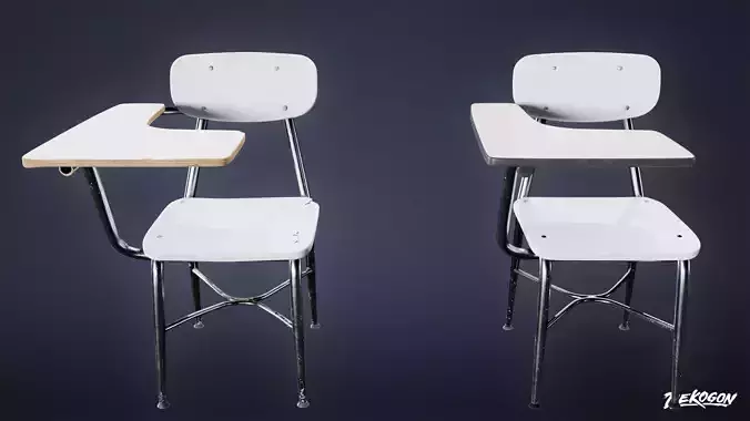 SCHOOL - School Chair 01 - LOW POLY AND NANITE