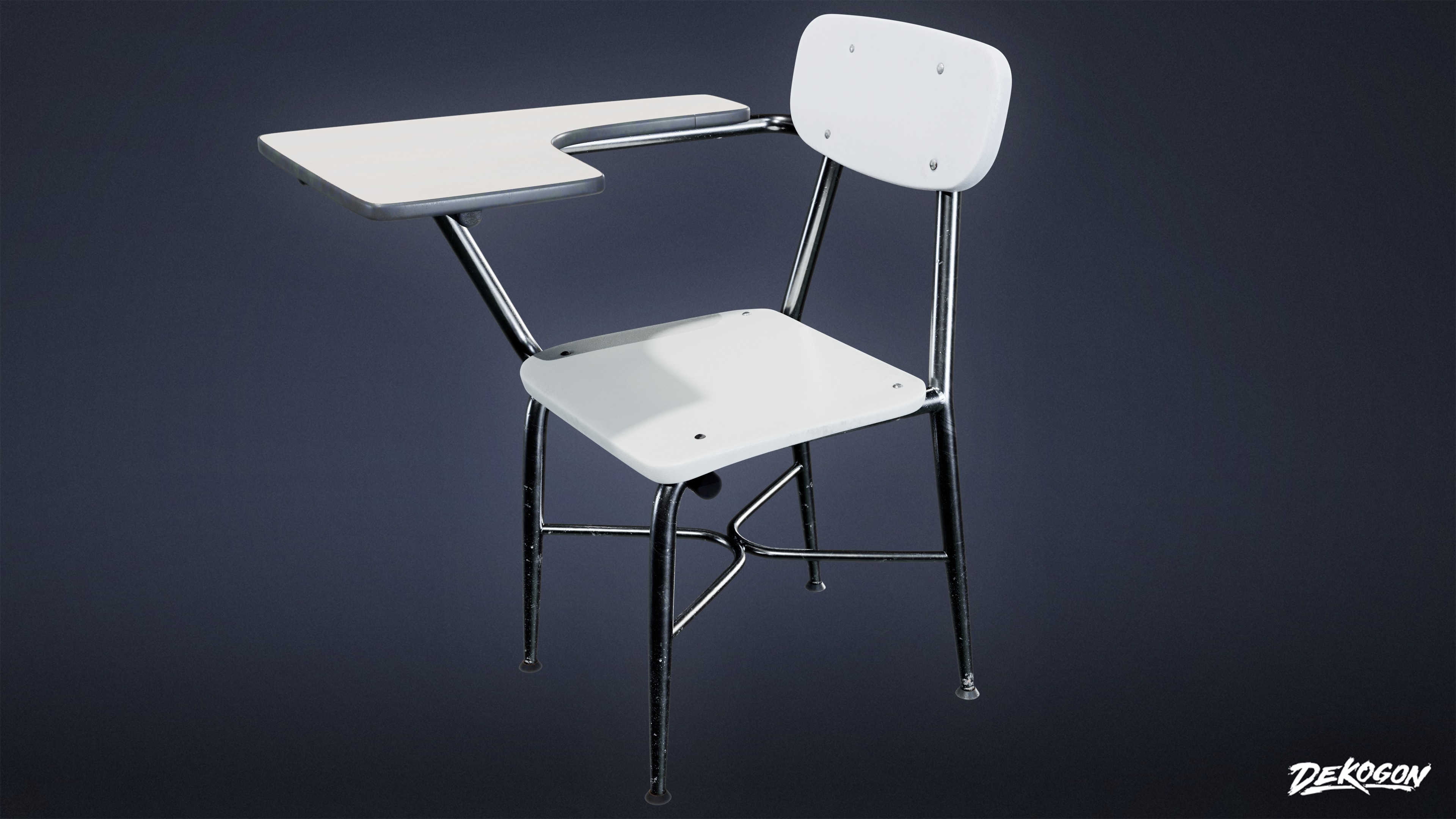 SCHOOL - School Chair 01 - LOW POLY AND NANITE Low-poly 3D model_3