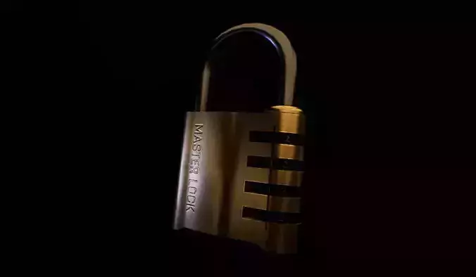 High-Quality Combination Padlock 3D Model