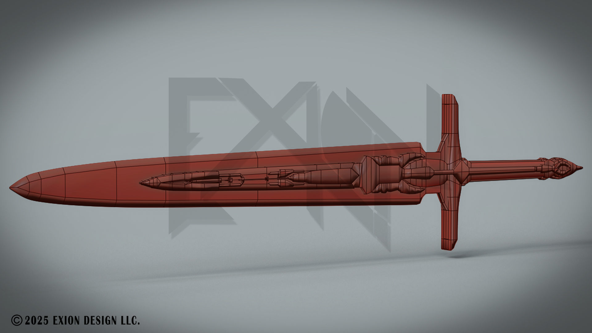 Transformers Sword of Judgment - Game-Ready - 3D-Printable Low-poly 3D model_6
