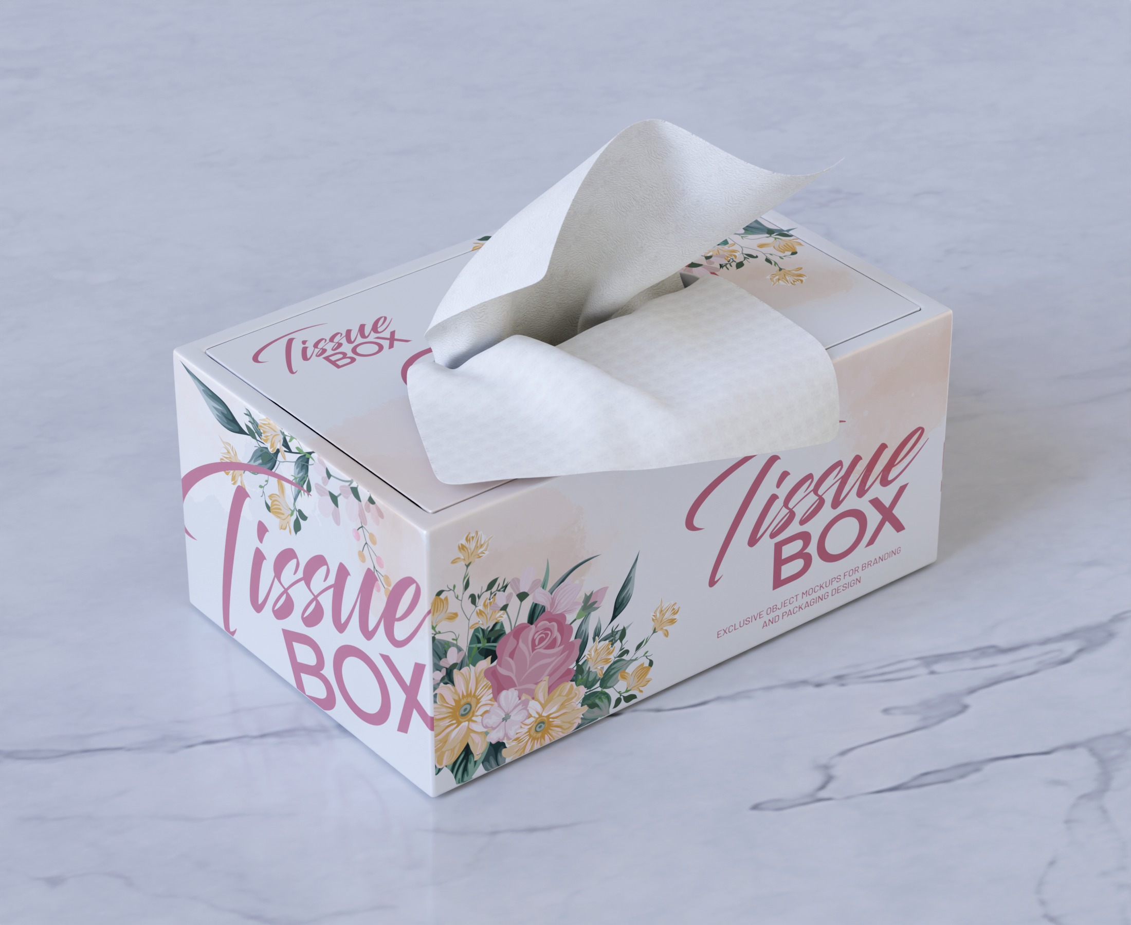 Hard Box Tissue 3D model_1