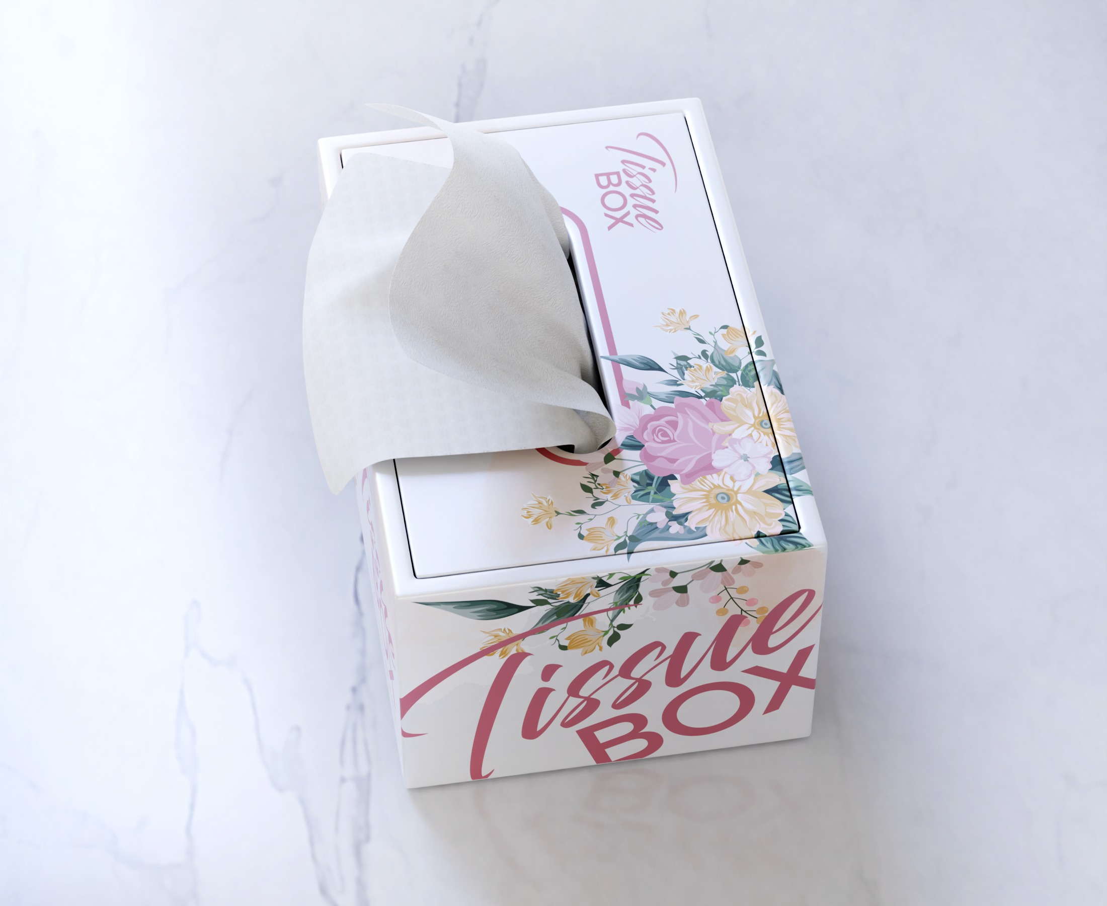 Hard Box Tissue 3D model_7