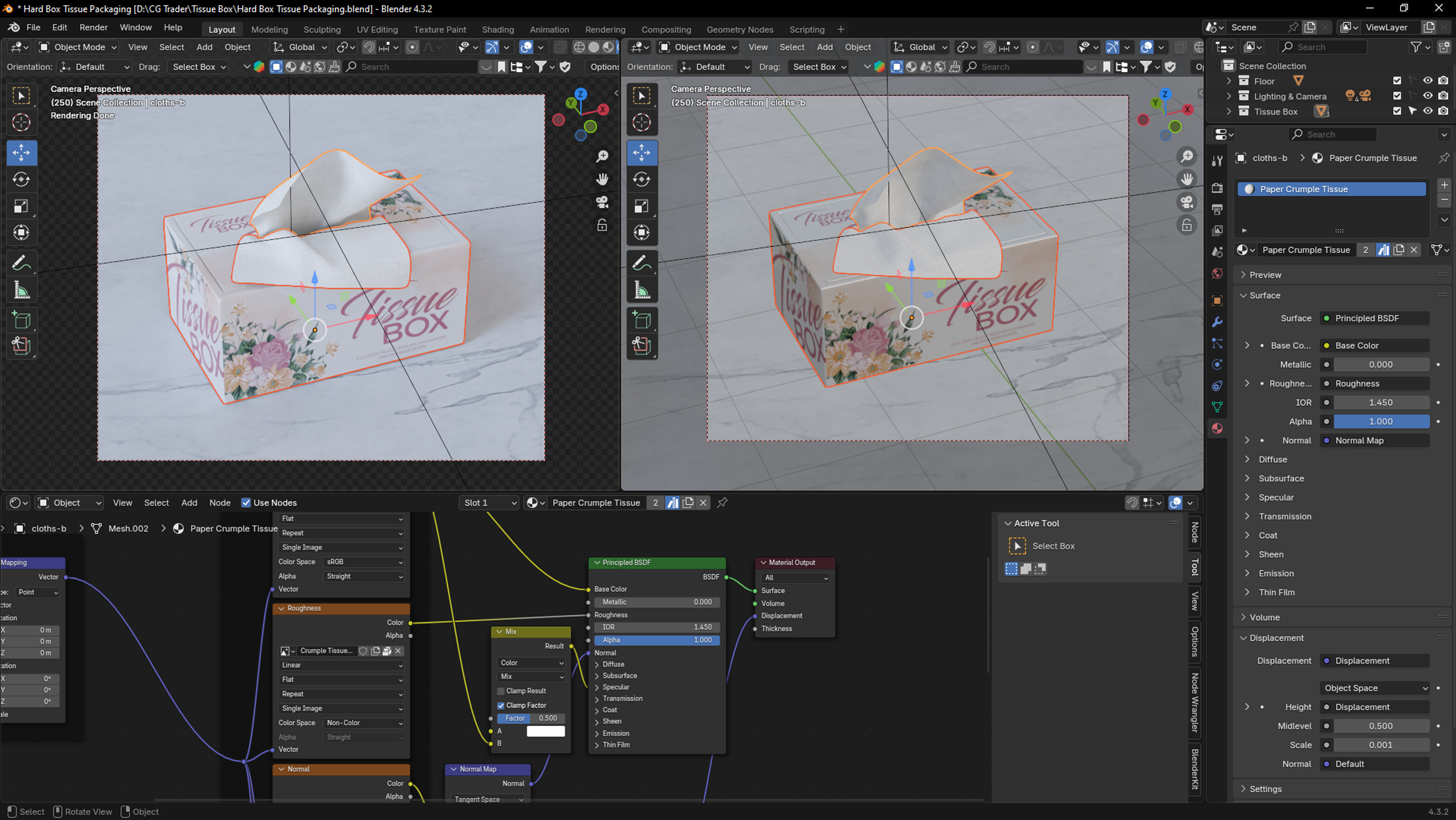 Hard Box Tissue 3D model_9