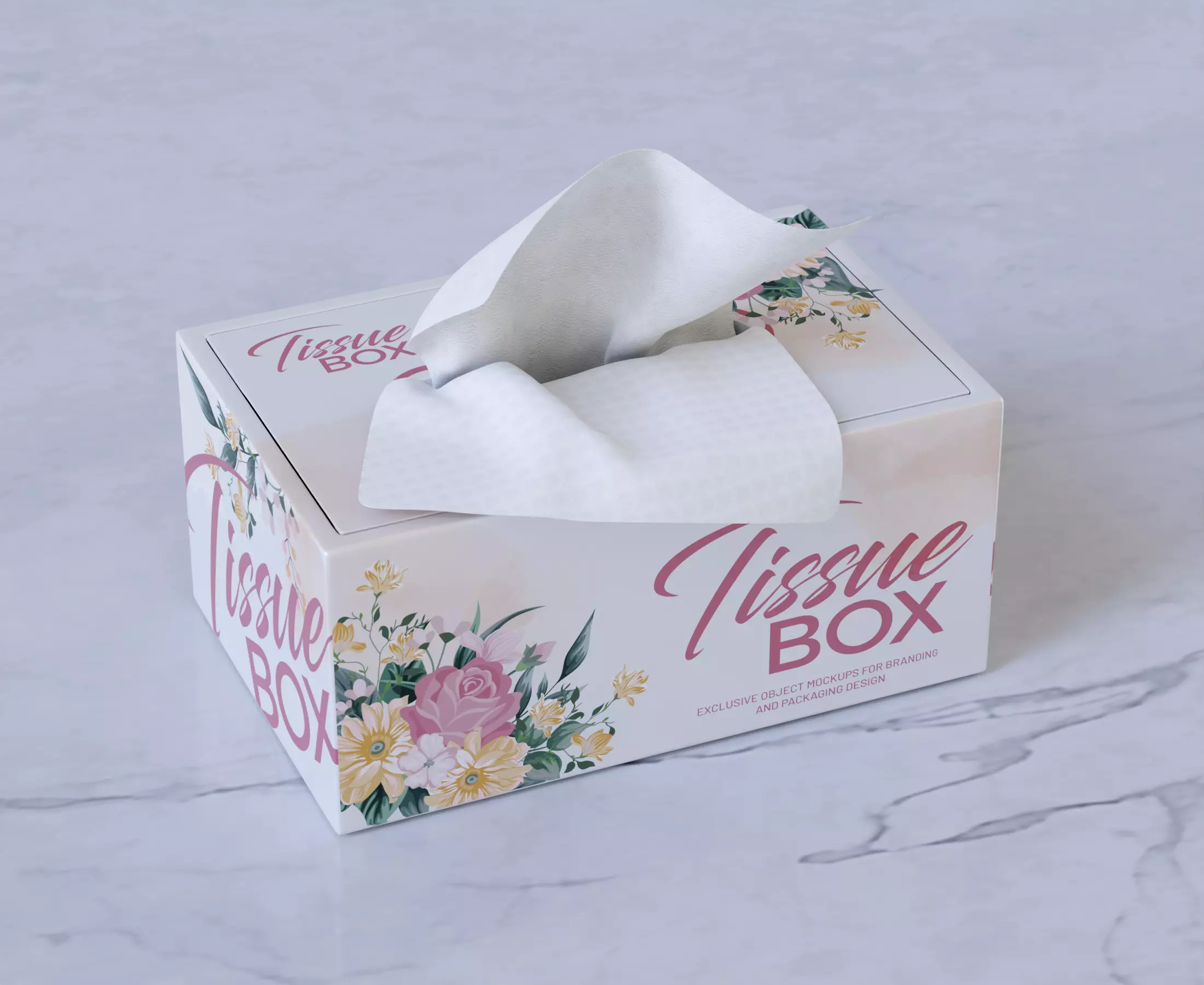 Hard Box Tissue 3D model_0