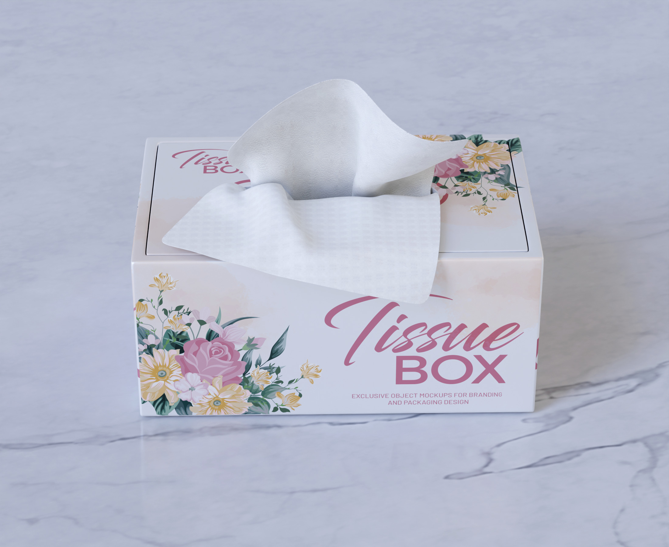 Hard Box Tissue 3D model_5