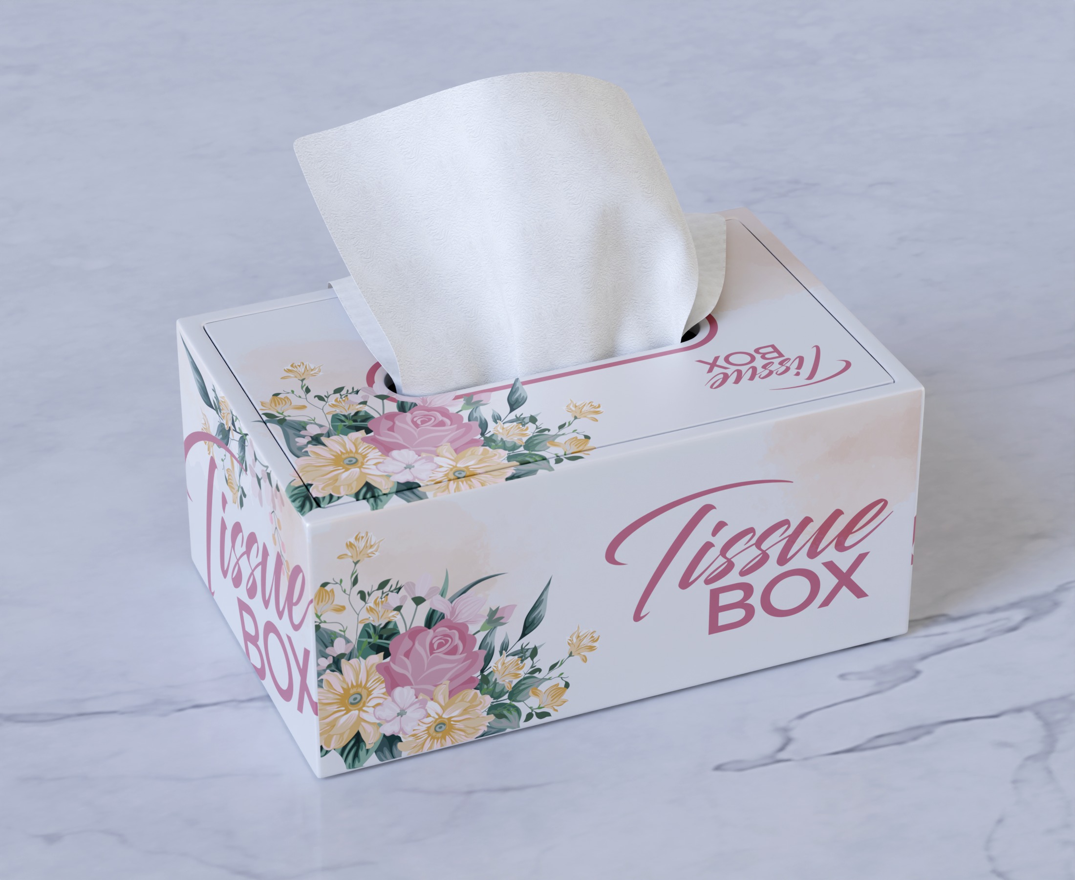 Hard Box Tissue 3D model_4