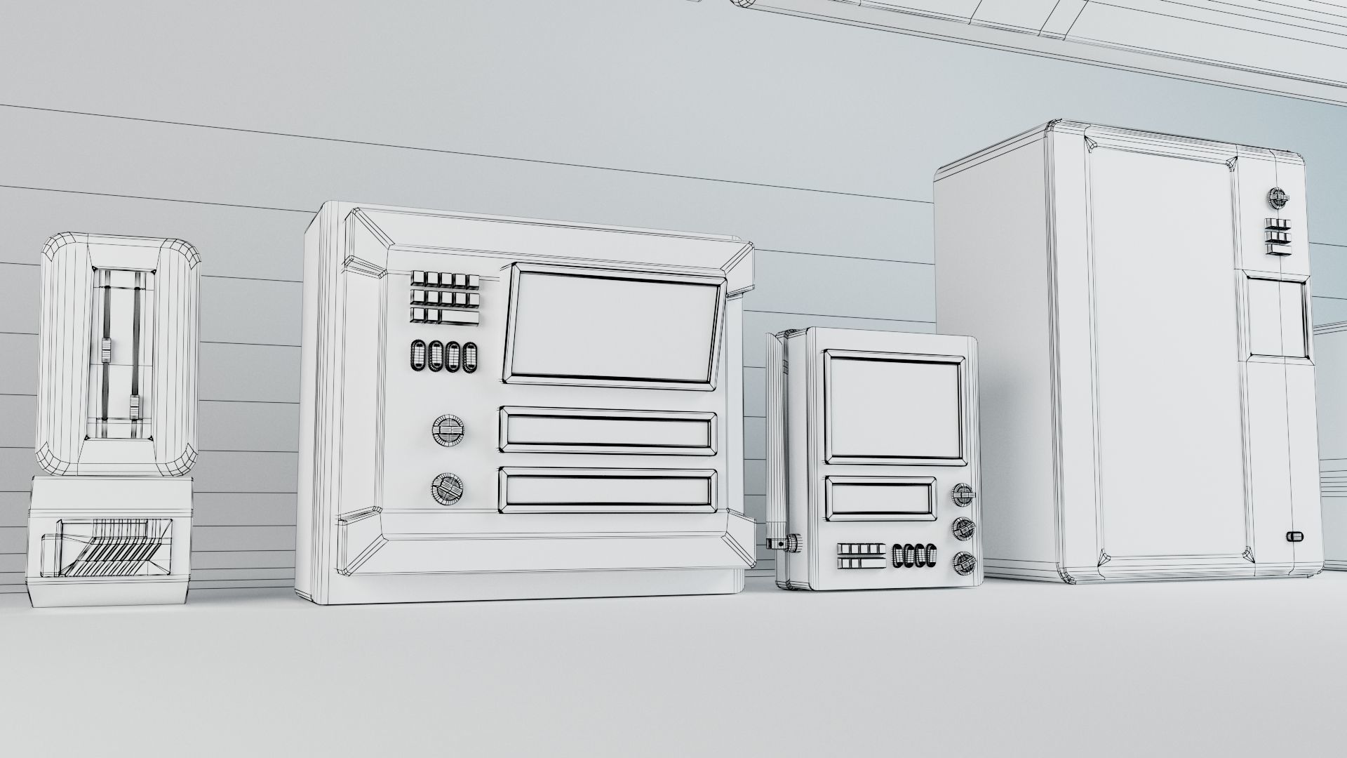 Props Sci Fi Low-poly 3D model_11