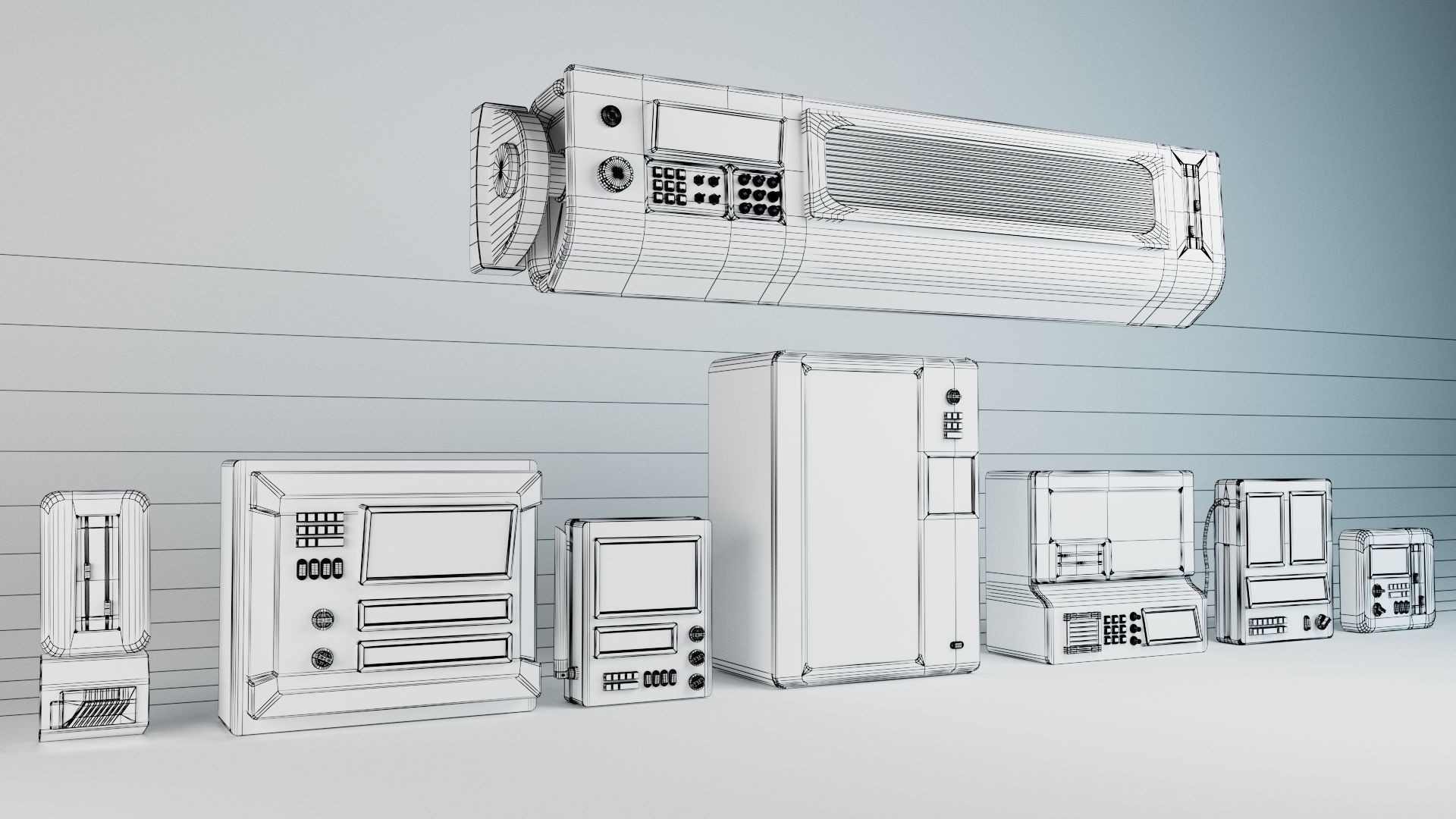 Props Sci Fi Low-poly 3D model_7