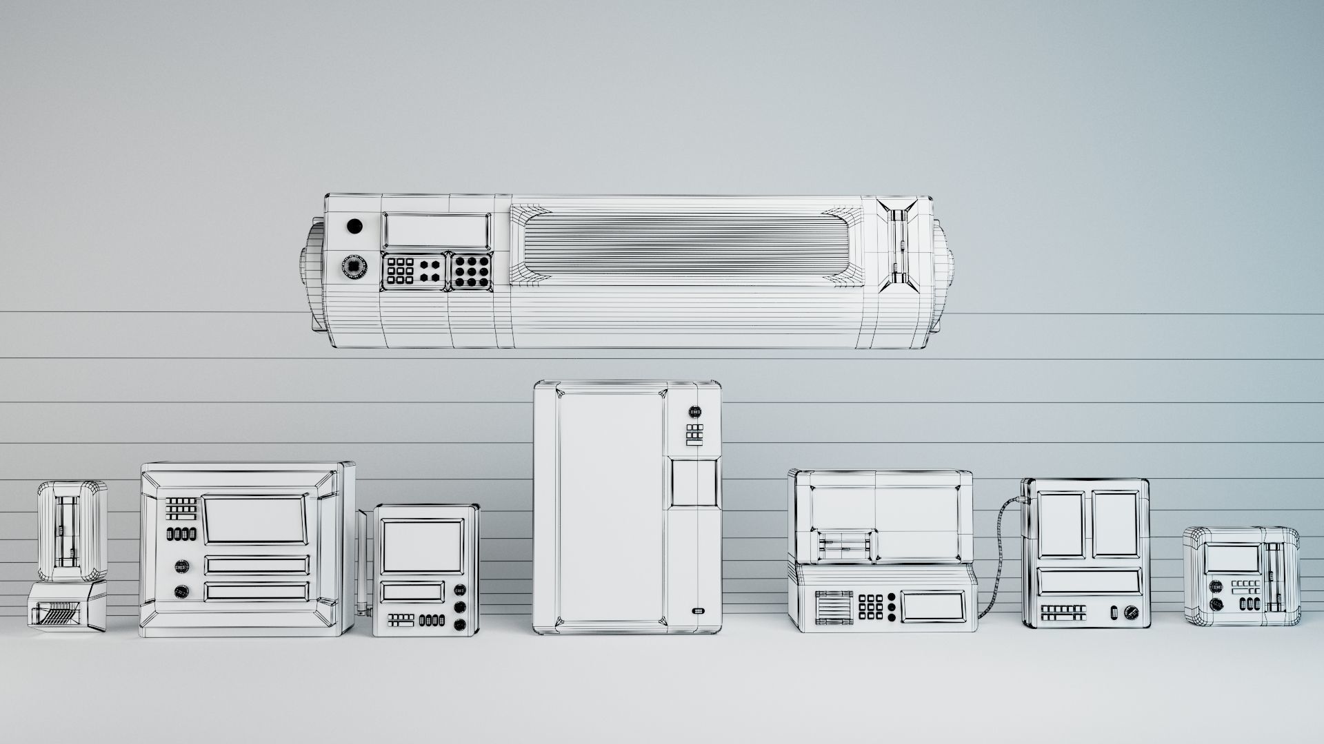 Props Sci Fi Low-poly 3D model_8