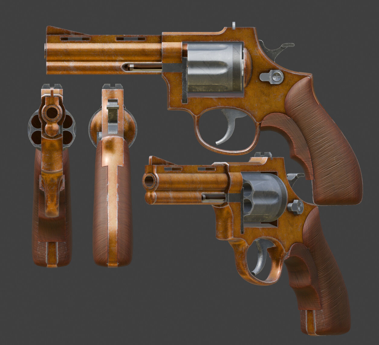 Mellee Weapons and Guns Pack of 12 Low-poly 3D model_14