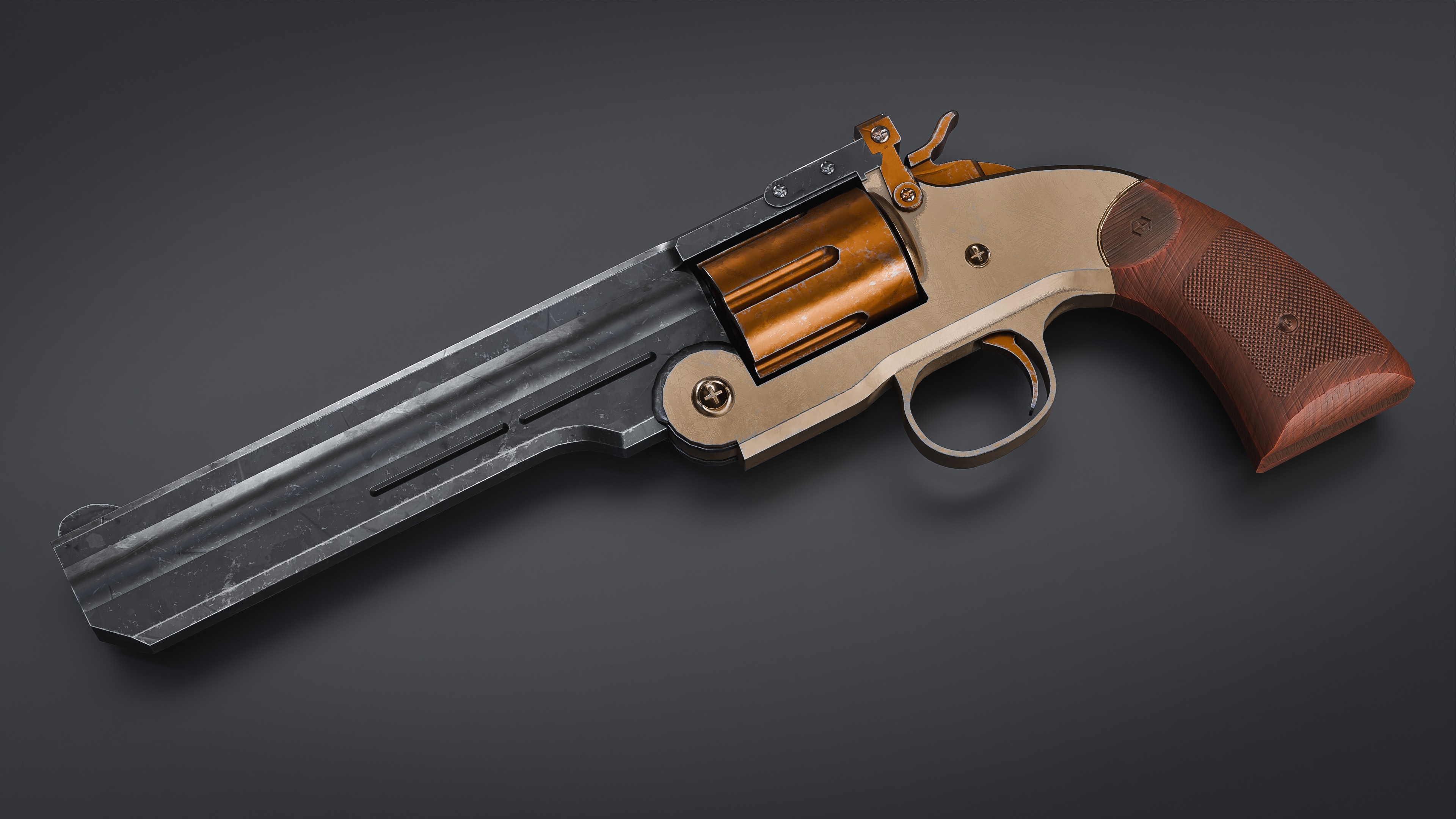 Mellee Weapons and Guns Pack of 12 Low-poly 3D model_20