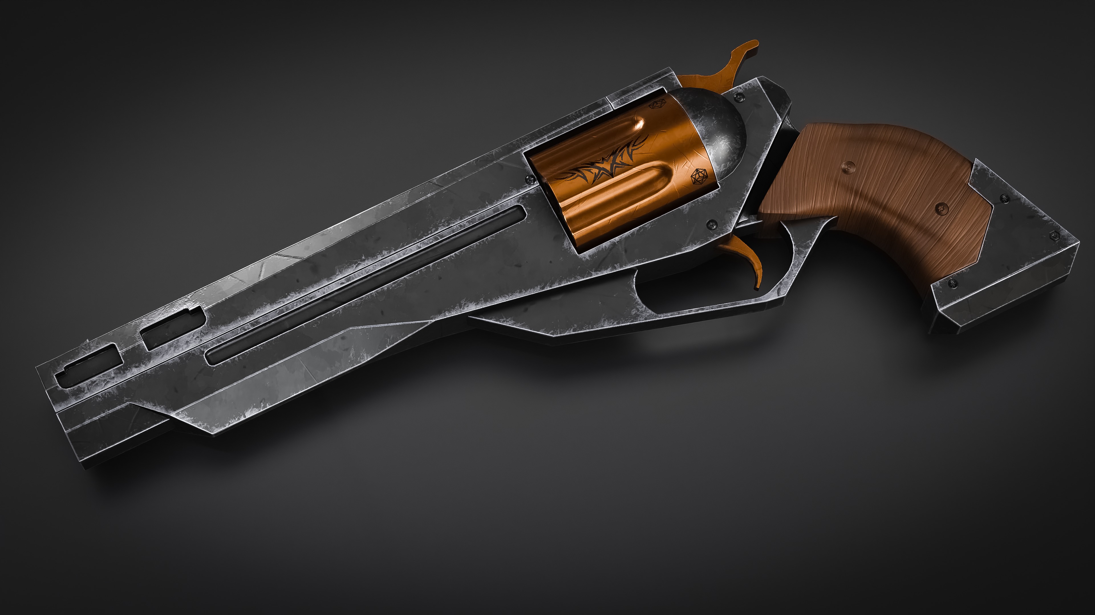 Mellee Weapons and Guns Pack of 12 Low-poly 3D model_17