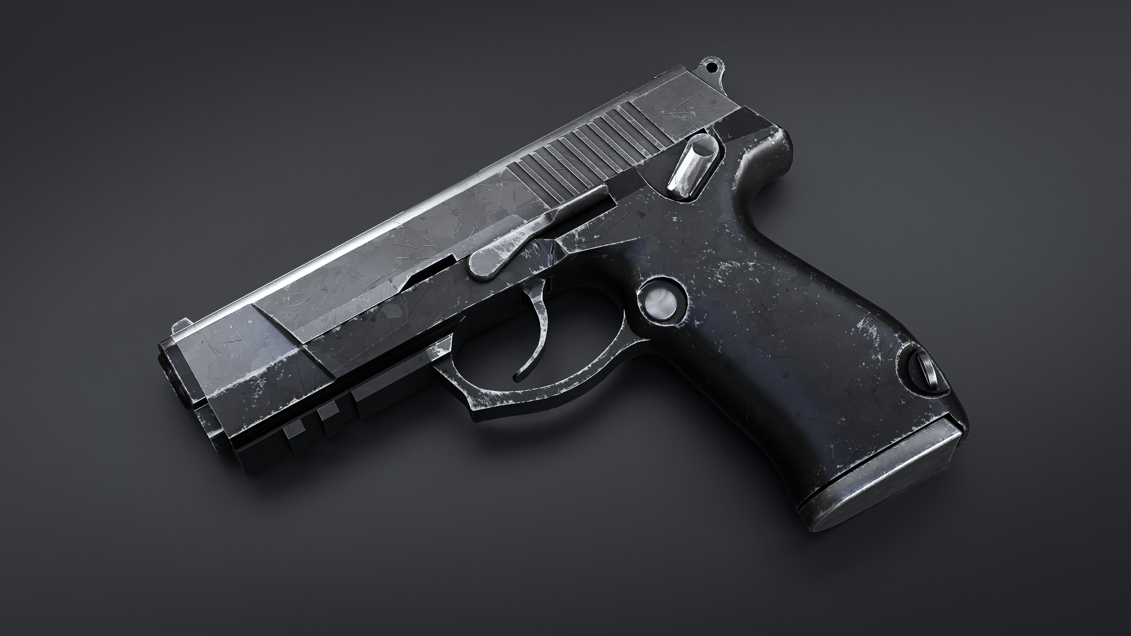 Mellee Weapons and Guns Pack of 12 Low-poly 3D model_18