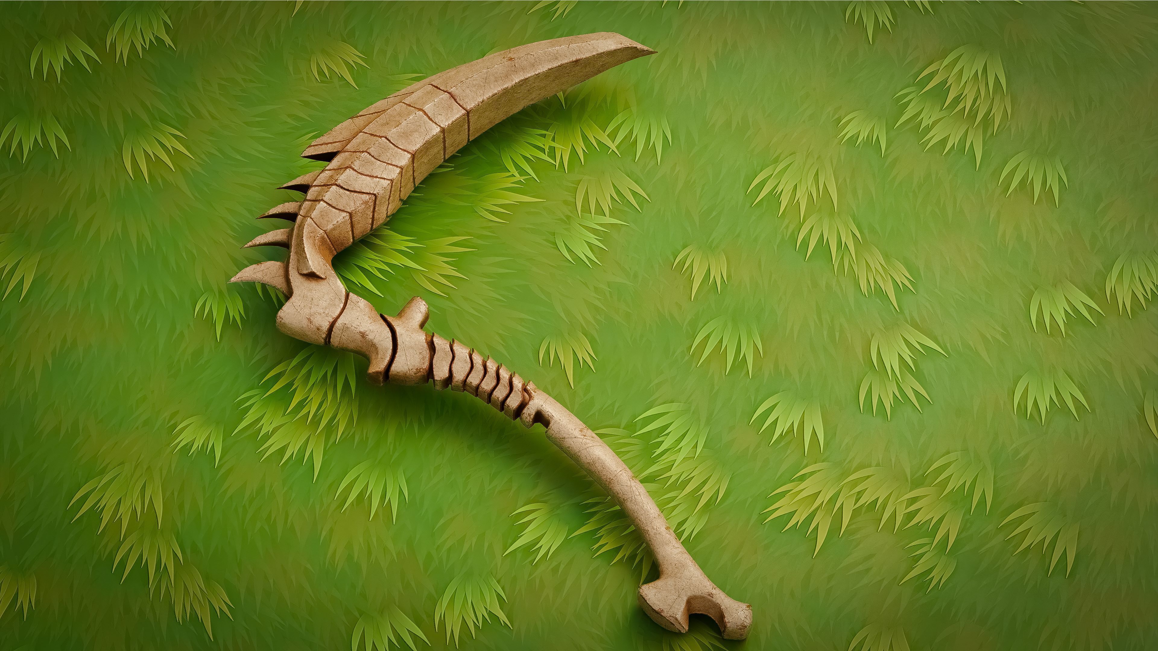 Mellee Weapons and Guns Pack of 12 Low-poly 3D model_4