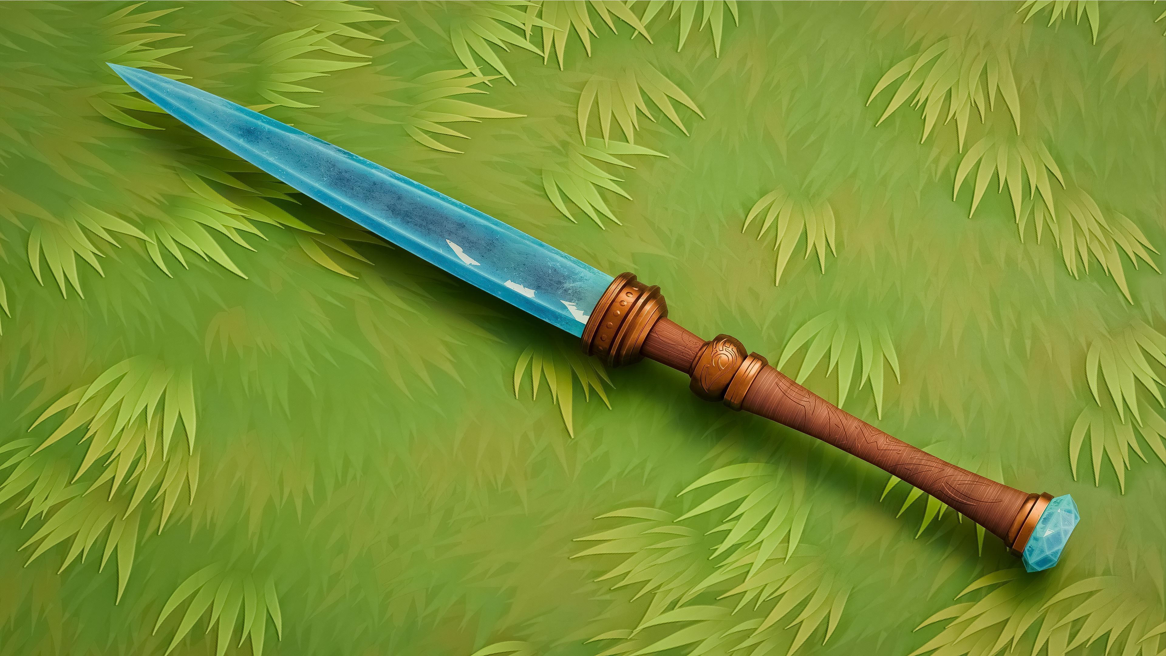 Mellee Weapons and Guns Pack of 12 Low-poly 3D model_5