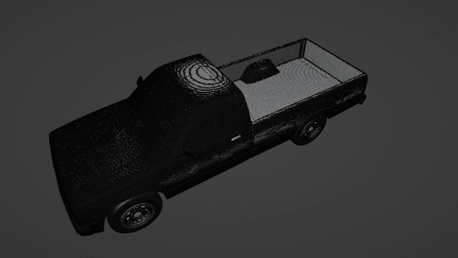 Chevrolet S10 1990 Pickup Single Cab Long Bed High Poly  3D print model_3