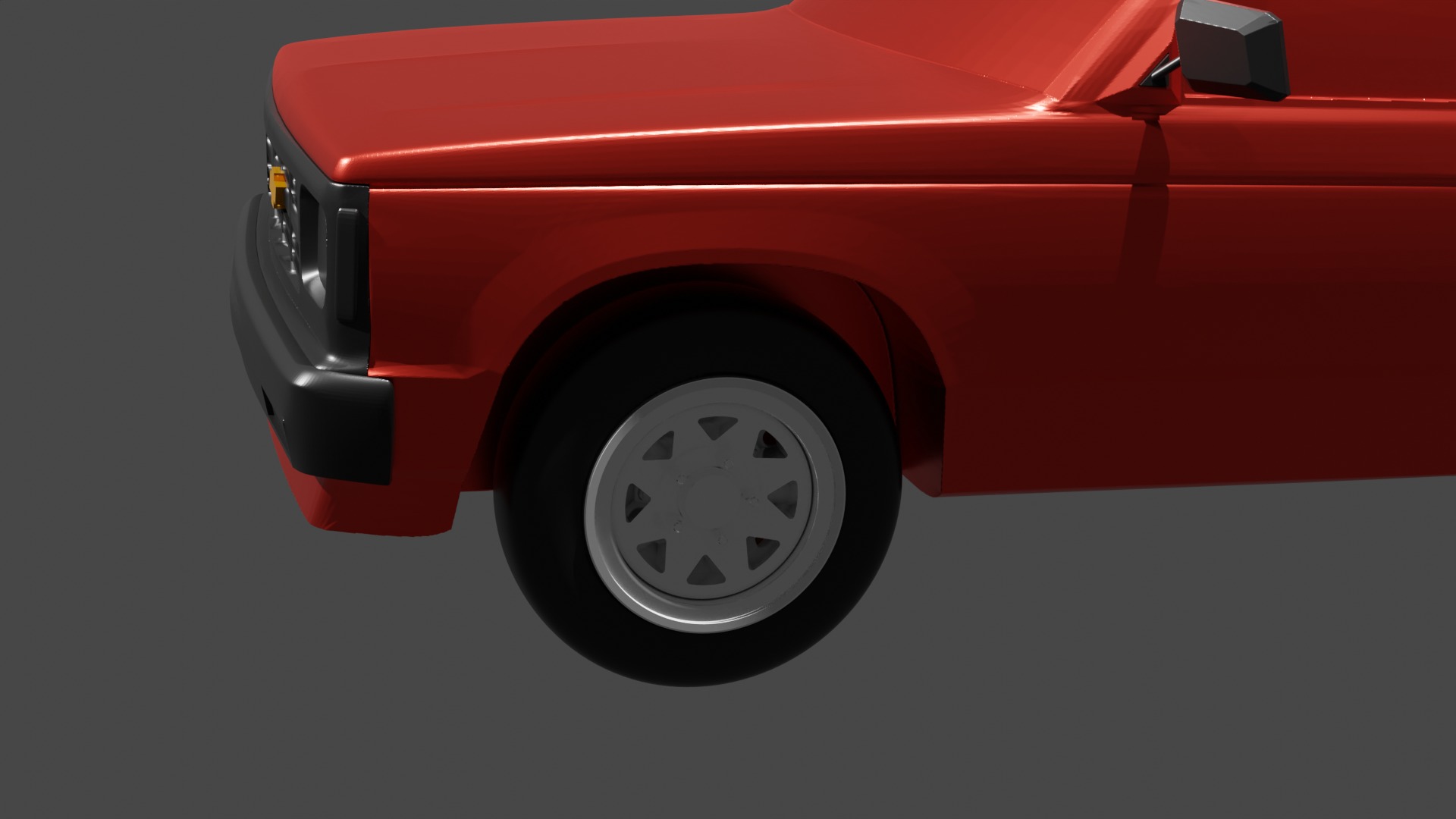 Chevrolet S10 1990 Pickup Single Cab Long Bed High Poly  3D print model_2