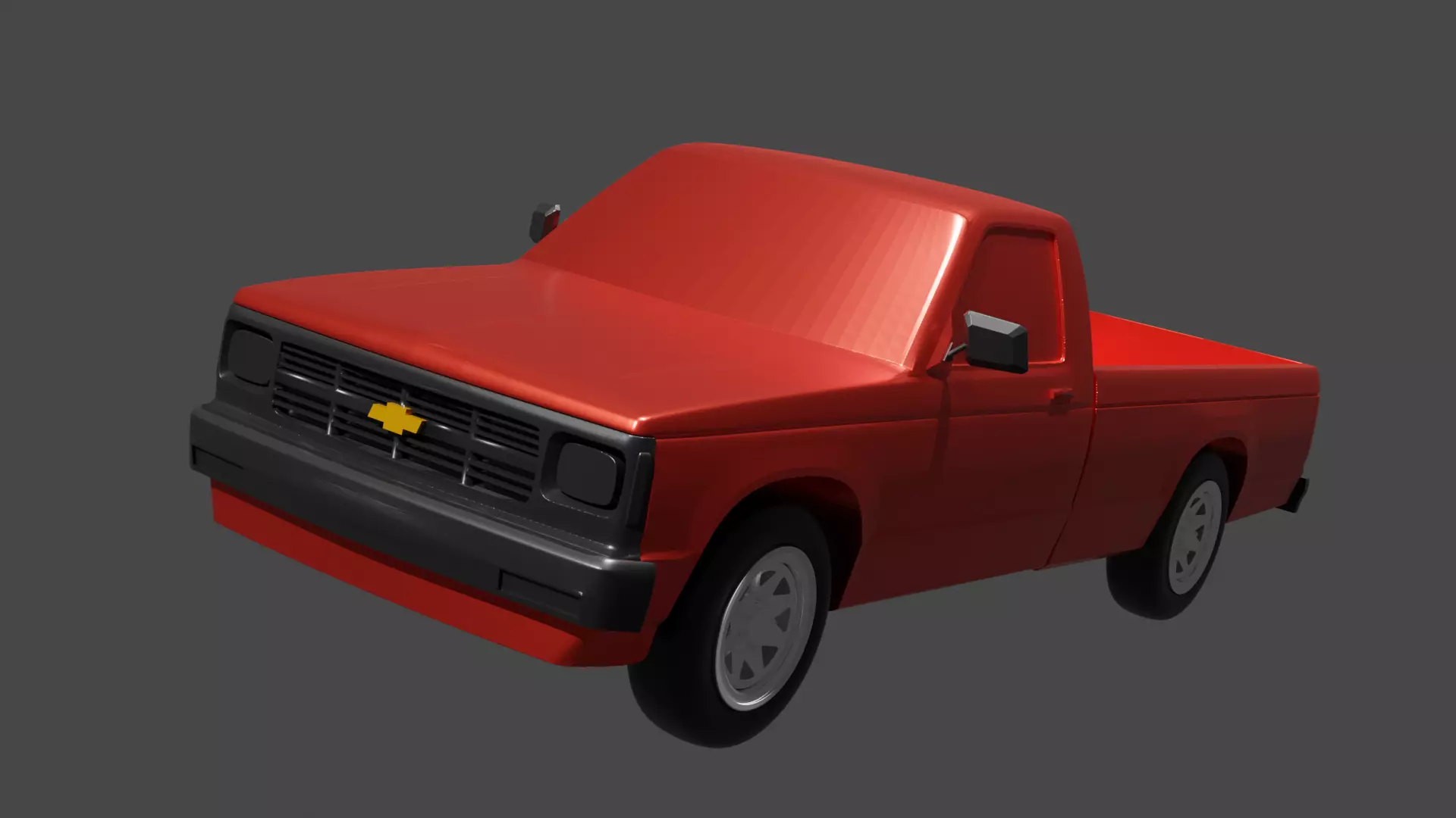 Chevrolet S10 1990 Pickup Single Cab Long Bed High Poly  3D print model_0