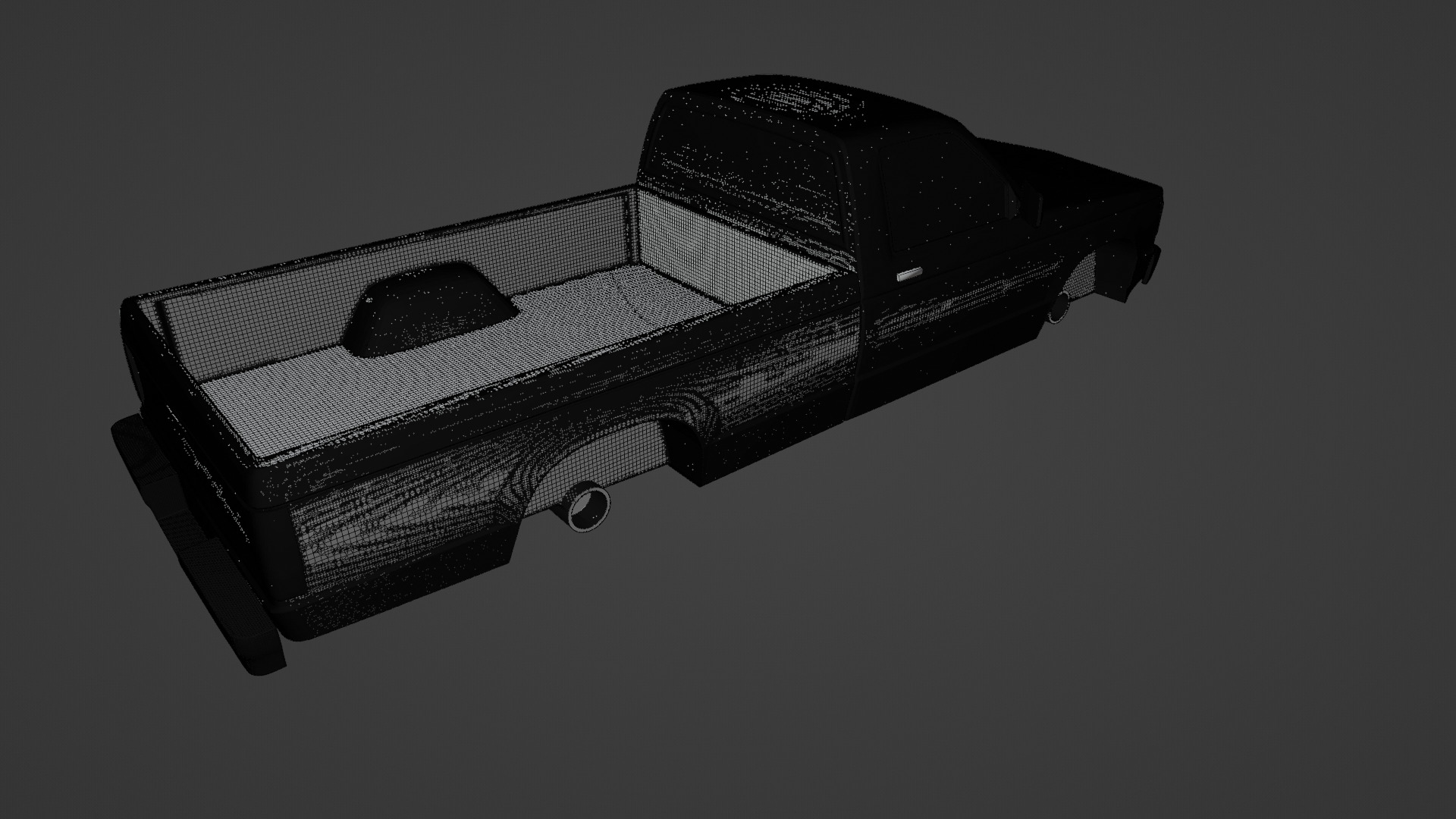 Chevrolet S10 1990 Pickup Single Cab Long Bed High Poly  3D print model_4