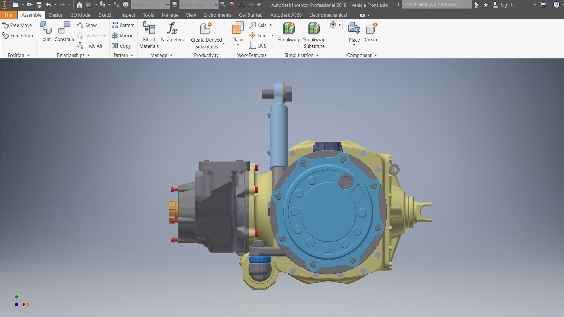 Tractor Front Drive Axle for Heavy-Duty Vehicles 3D model_4
