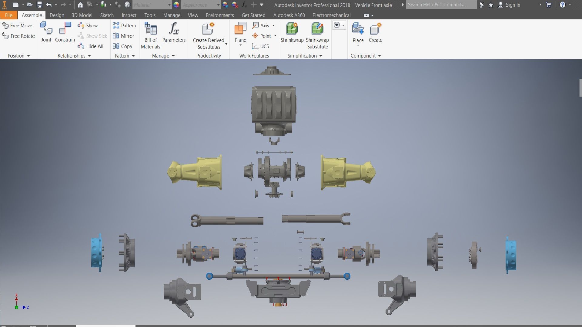 Tractor Front Drive Axle for Heavy-Duty Vehicles 3D model_16