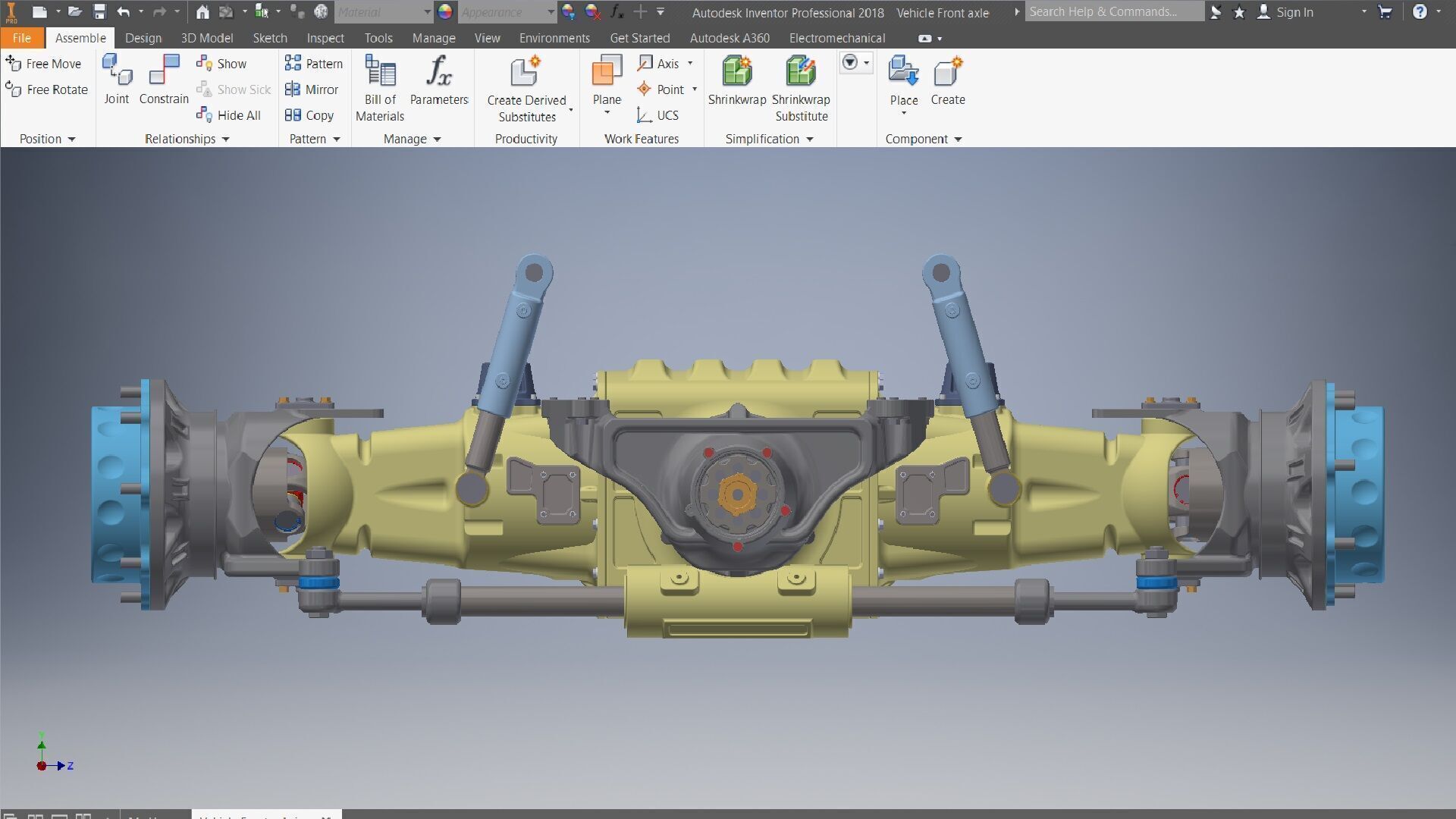Tractor Front Drive Axle for Heavy-Duty Vehicles 3D model_5