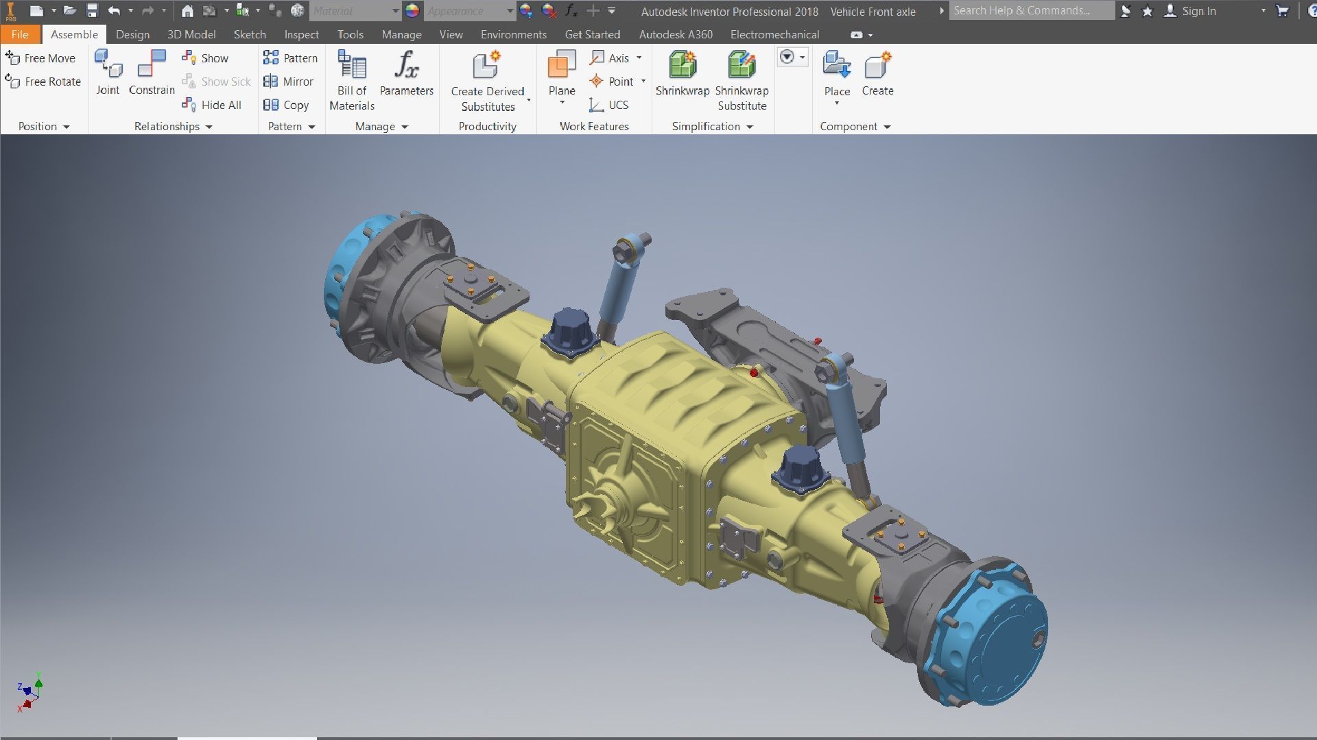 Tractor Front Drive Axle for Heavy-Duty Vehicles 3D model_18