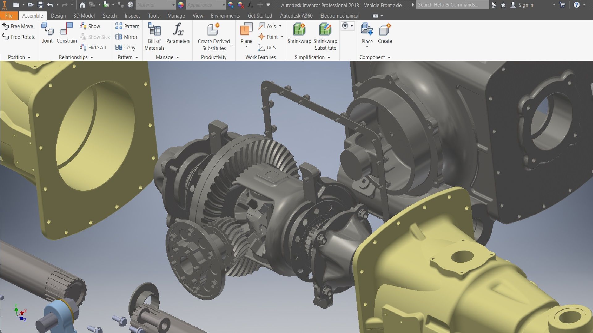 Tractor Front Drive Axle for Heavy-Duty Vehicles 3D model_14