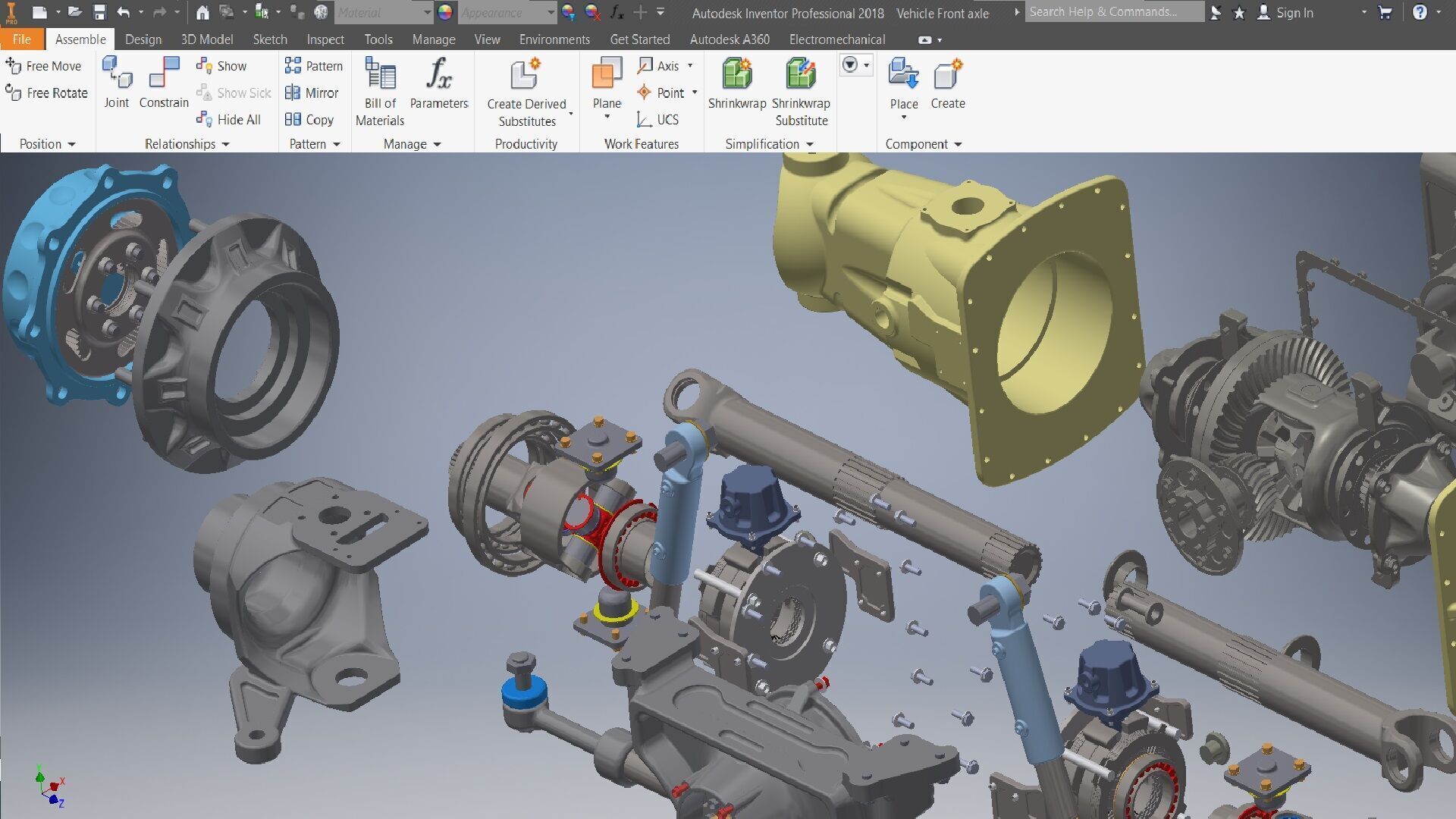 Tractor Front Drive Axle for Heavy-Duty Vehicles 3D model_15