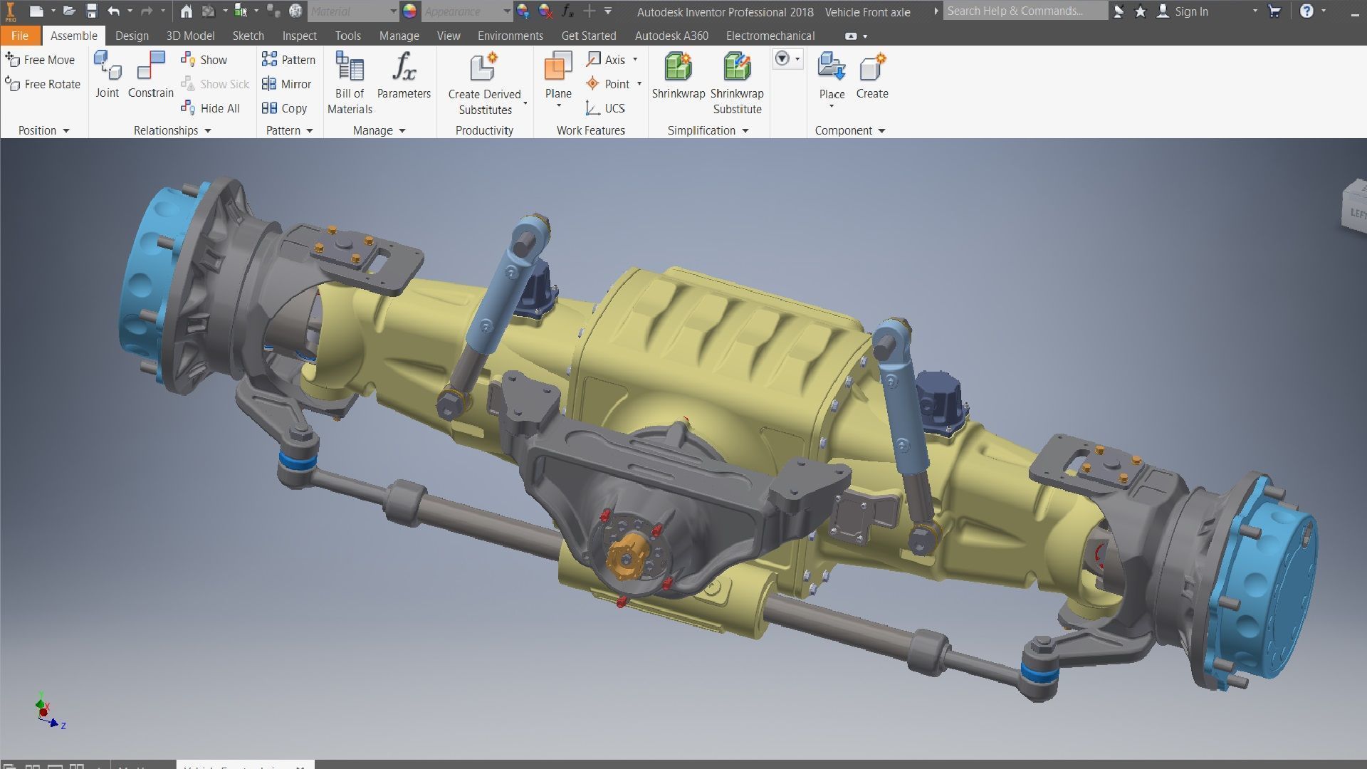 Tractor Front Drive Axle for Heavy-Duty Vehicles 3D model_6
