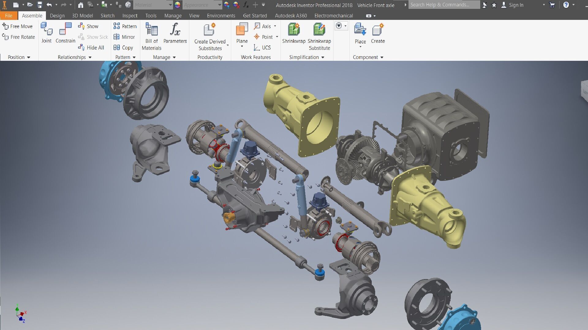 Tractor Front Drive Axle for Heavy-Duty Vehicles 3D model_12