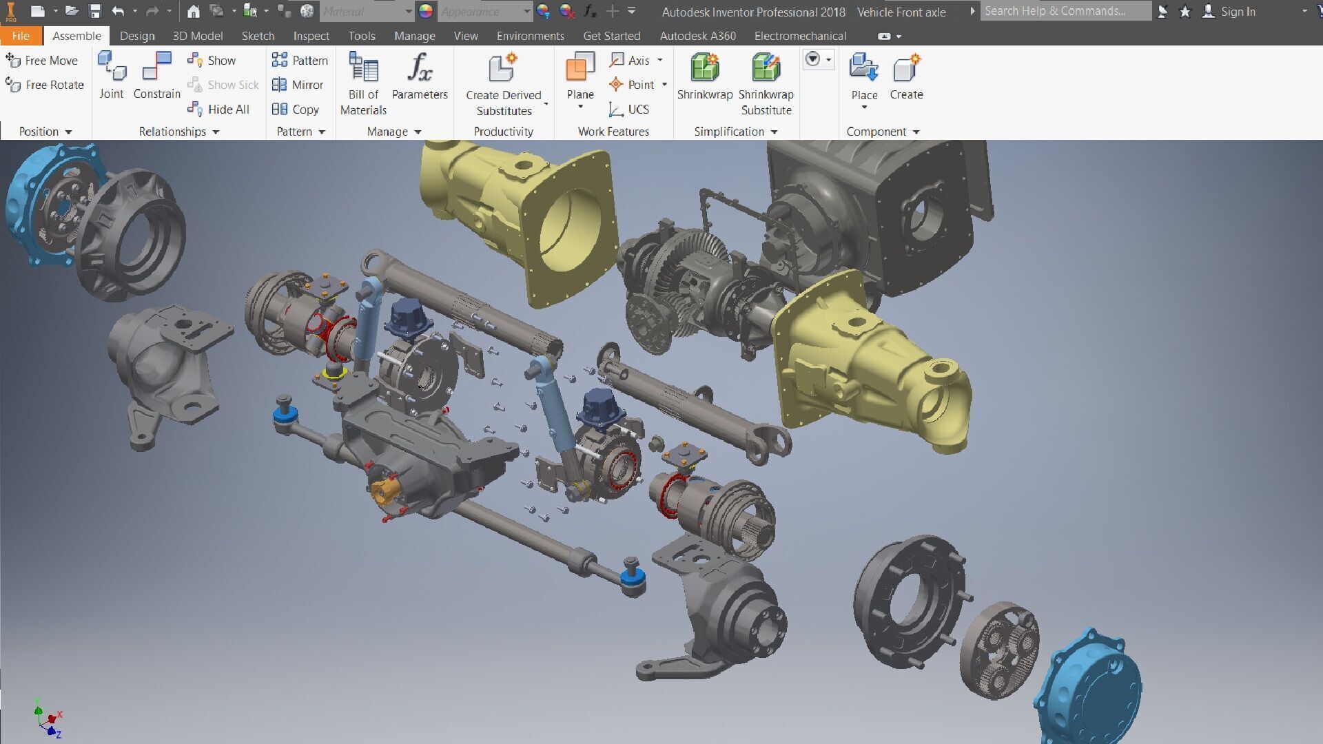 Tractor Front Drive Axle for Heavy-Duty Vehicles 3D model_13