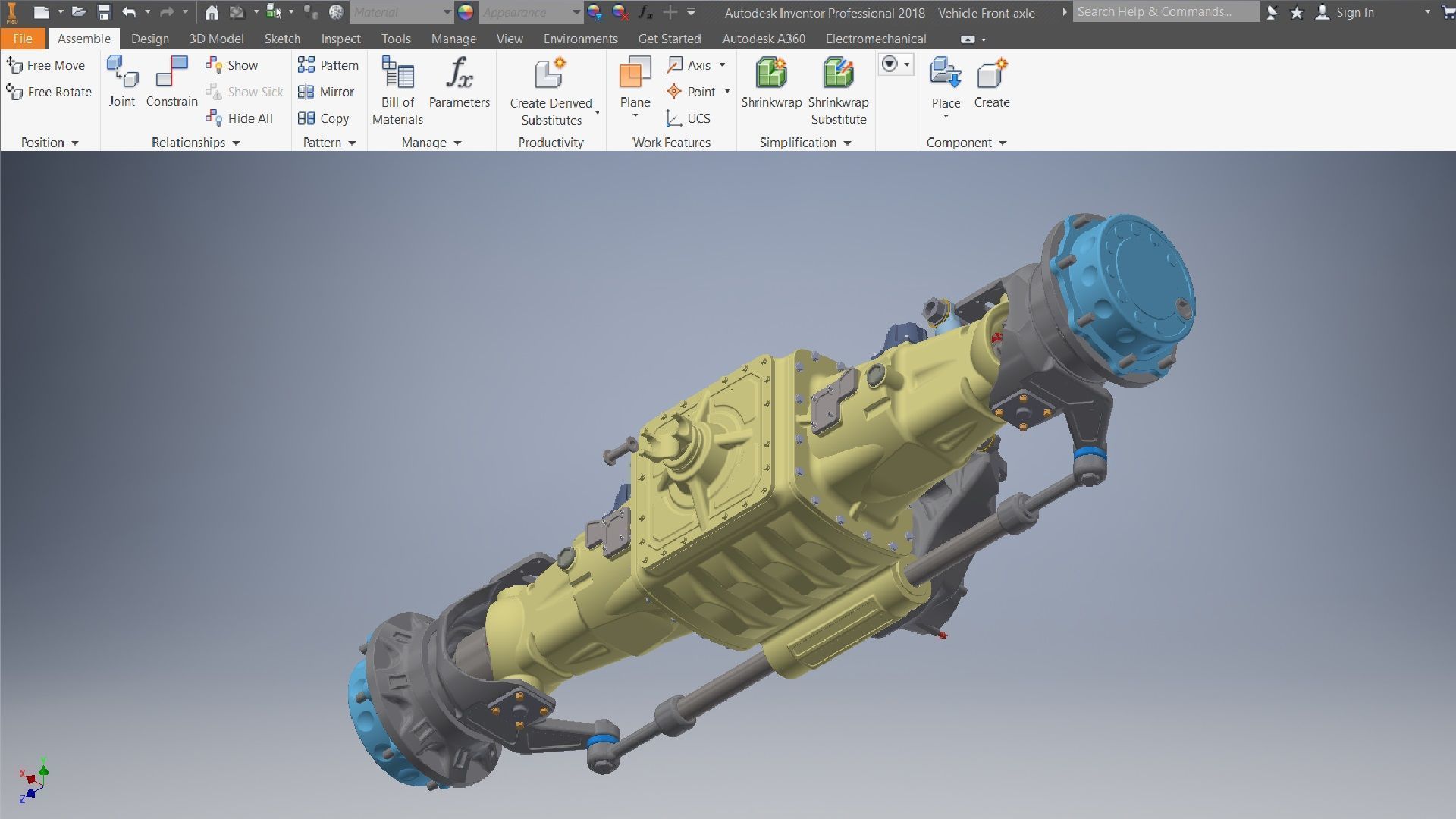 Tractor Front Drive Axle for Heavy-Duty Vehicles 3D model_19
