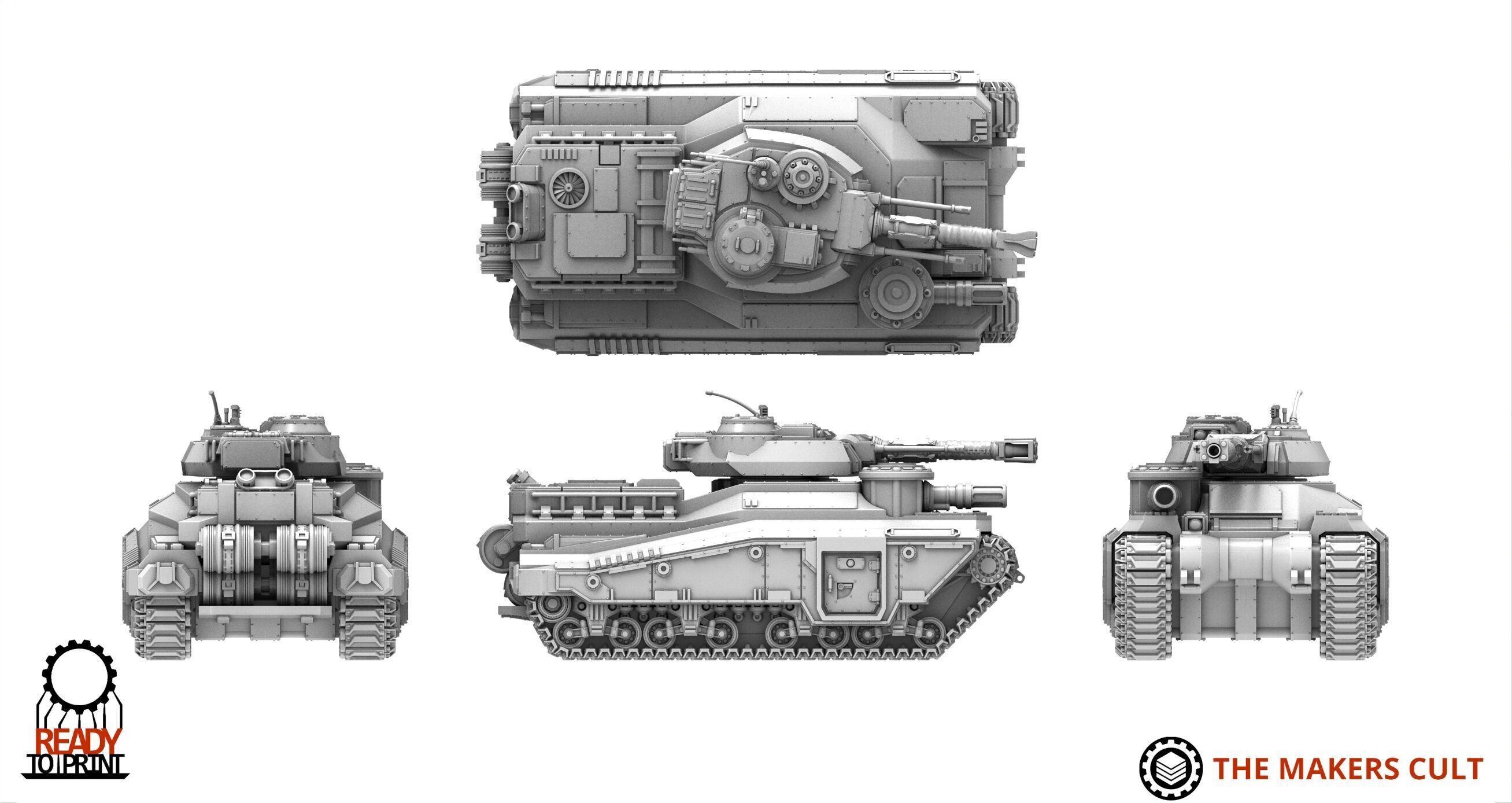 Primus Scions - Clydesdale Battle Tank 3D print model_6