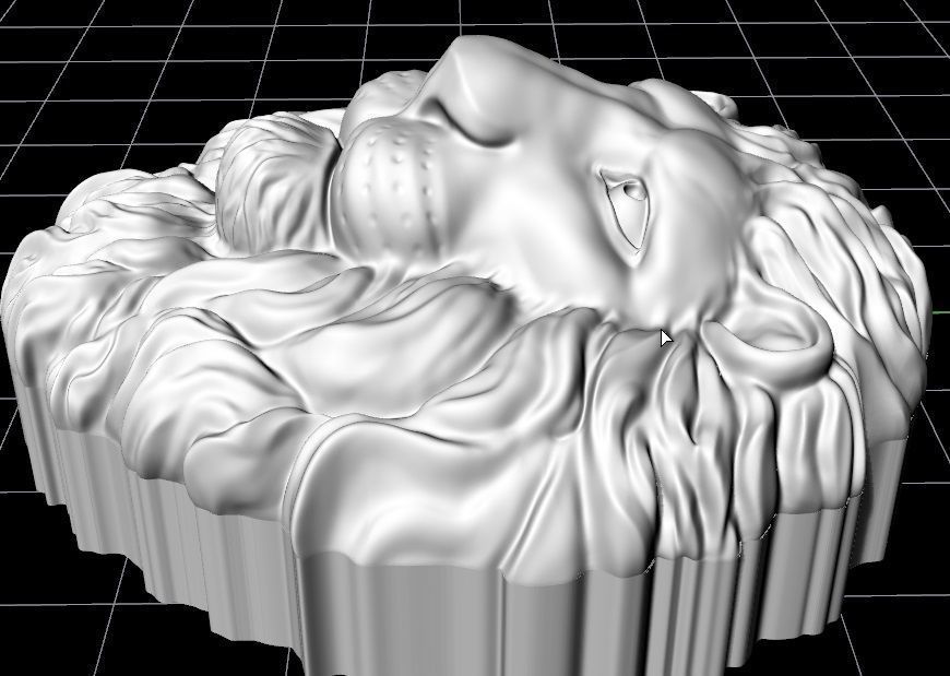 LION face   3D print model_1