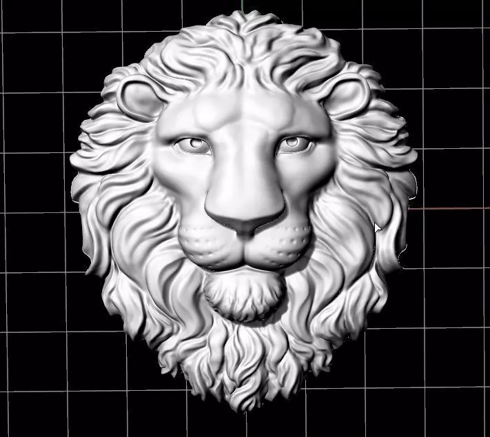 LION face   3D print model_0