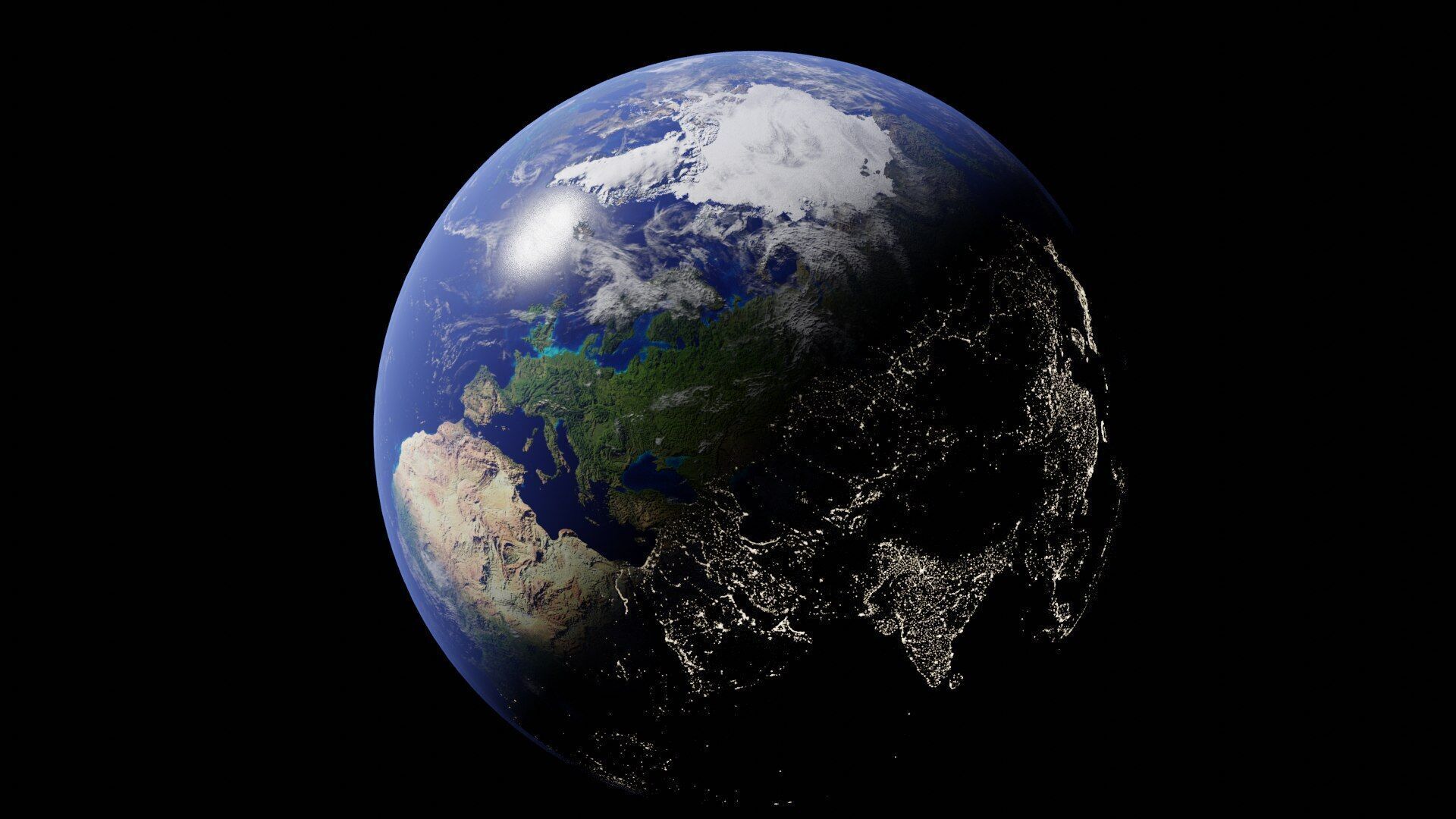 Earth Low-poly 3D model_4