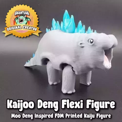 Kaijoo Deng Pygmy Hippo Kaiju Flexi Figure 3D print model