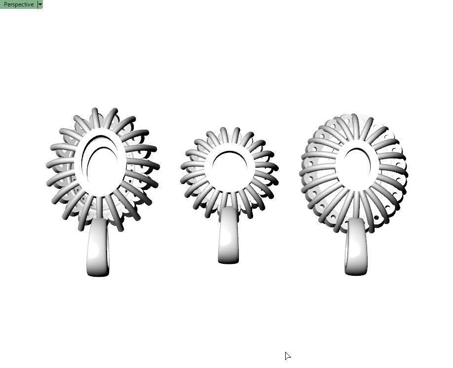 CLUSTER DIAMOND PENDANTS 3D print model_2