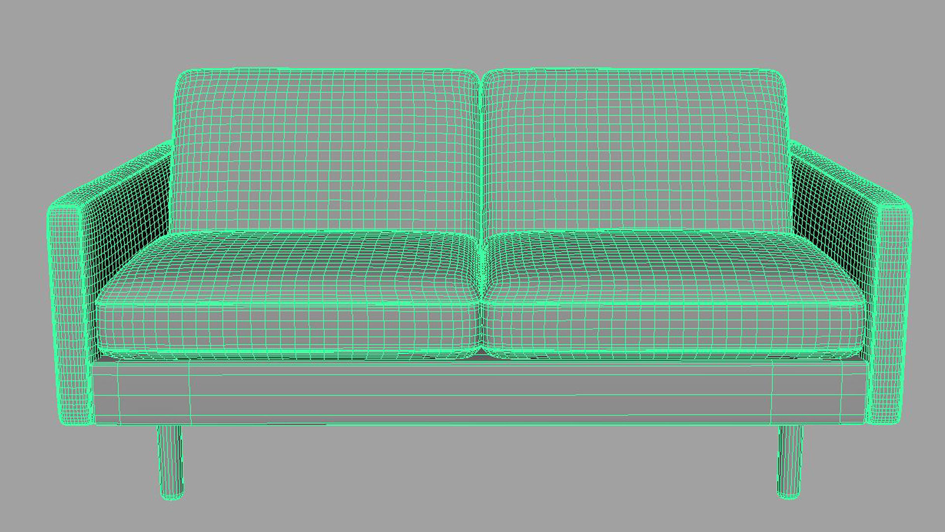 2 Seater Sofa 3D model_5