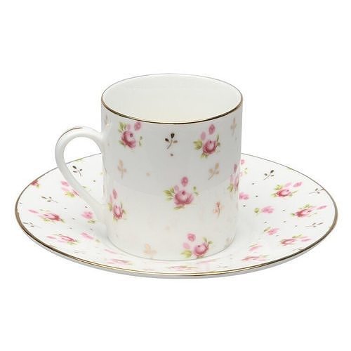 Milledgeville Rose Espresso Cup and Saucer 3D model