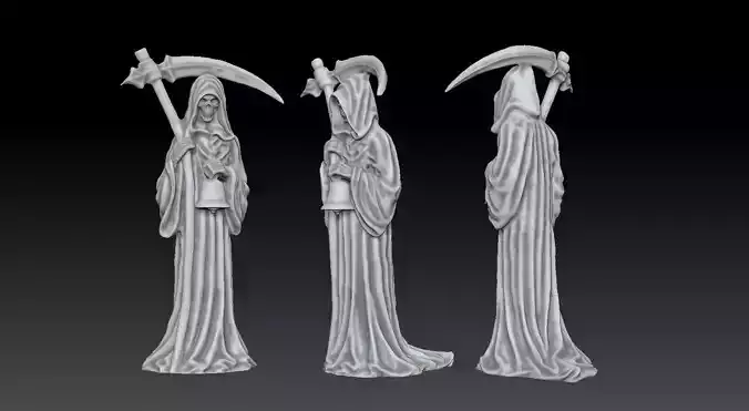 Santa Muerte o San la Muerte estatuilla para impresion 3D