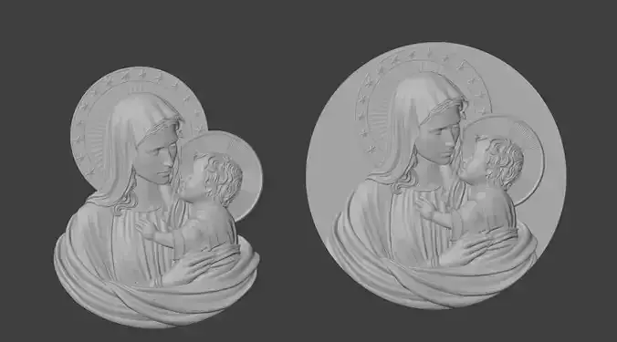 Mary with child medallion