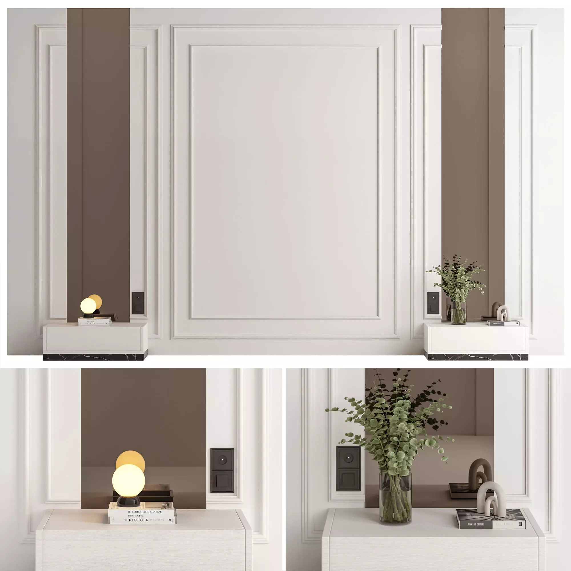 Headboard Wall Panel Composition 10 3D model