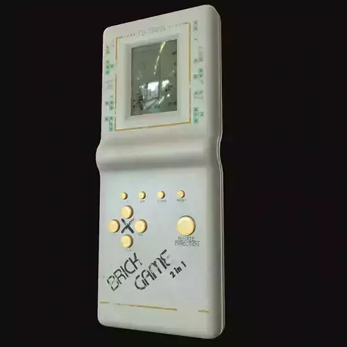 Classic White Handheld Pocket Brick Video Game Console 