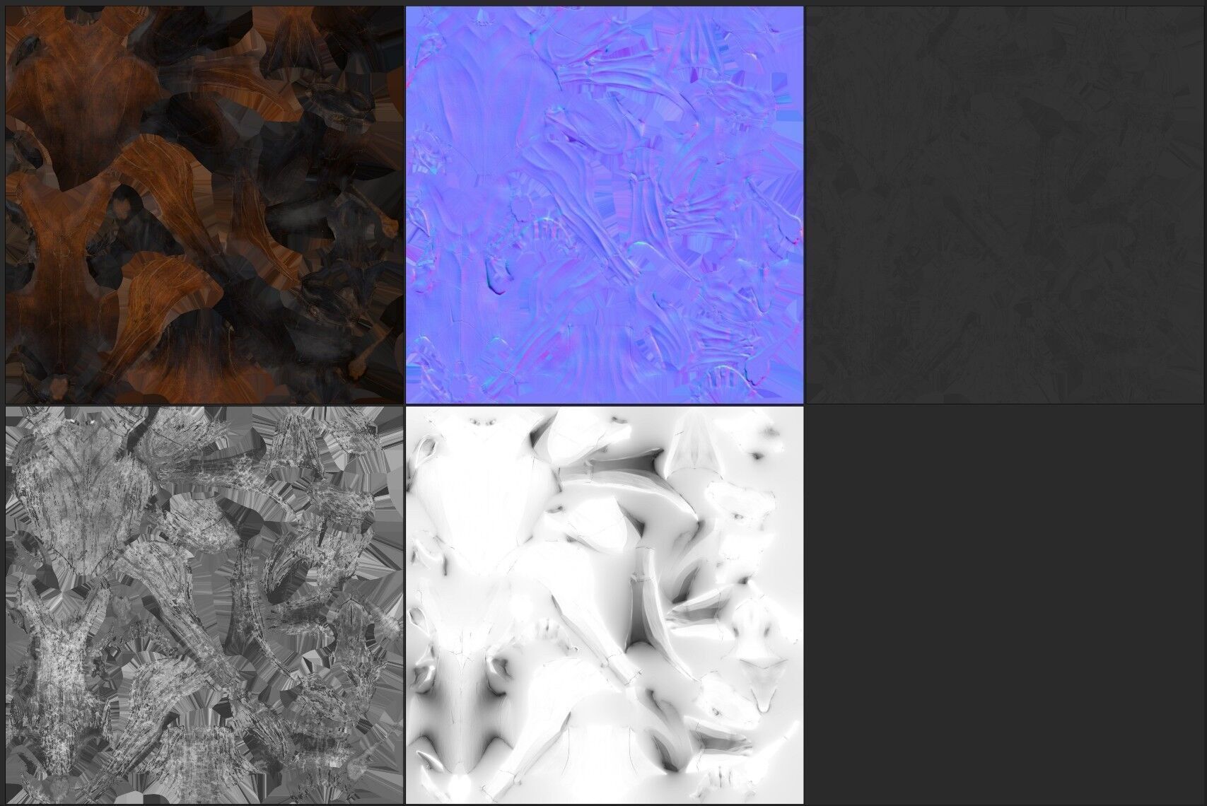 Dobermann Dog Wooden Statue Low-poly 3D model_20